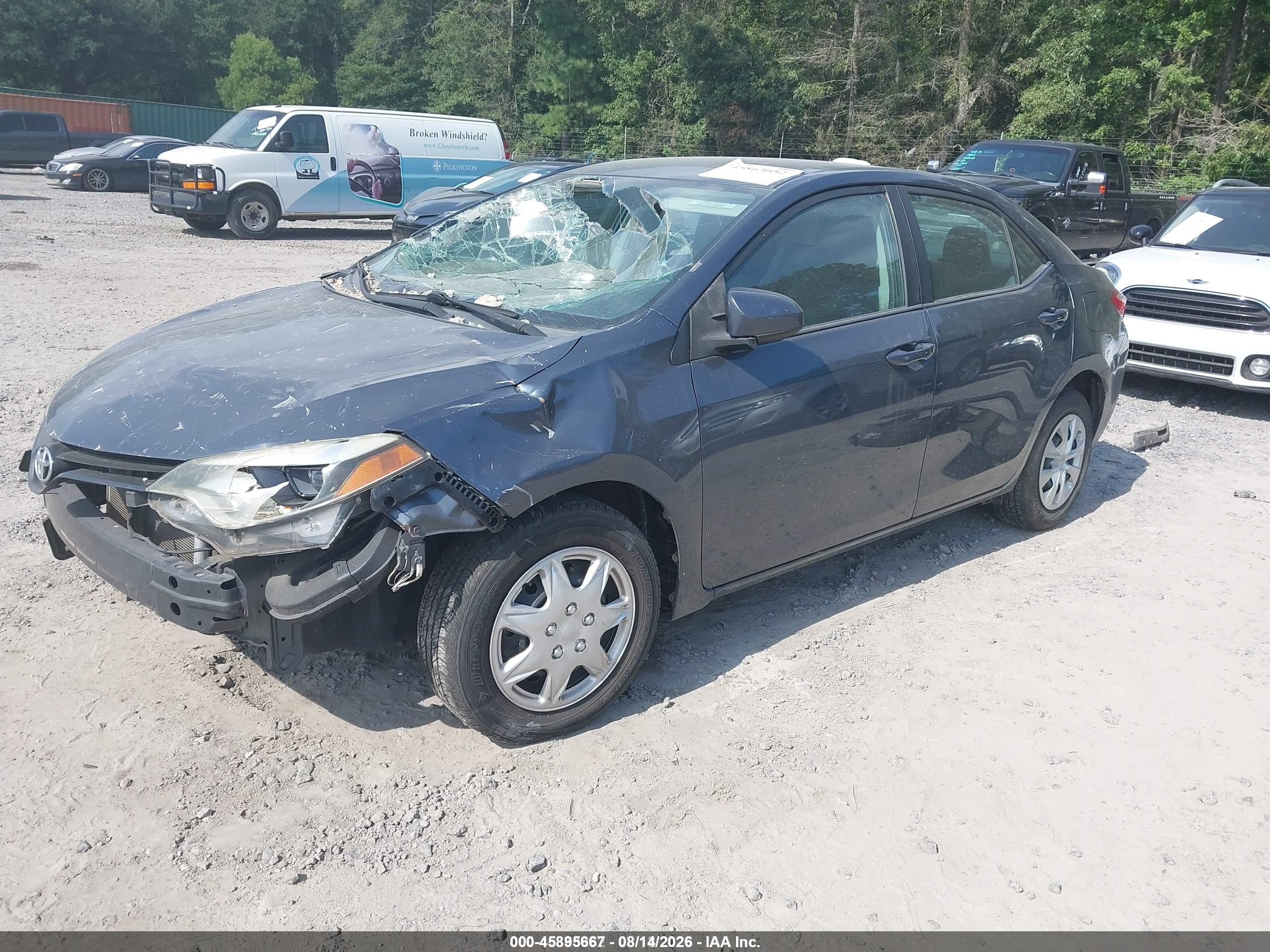 2015 Toyota Corolla L Синий vin: 2T1BURHE7FC356008
