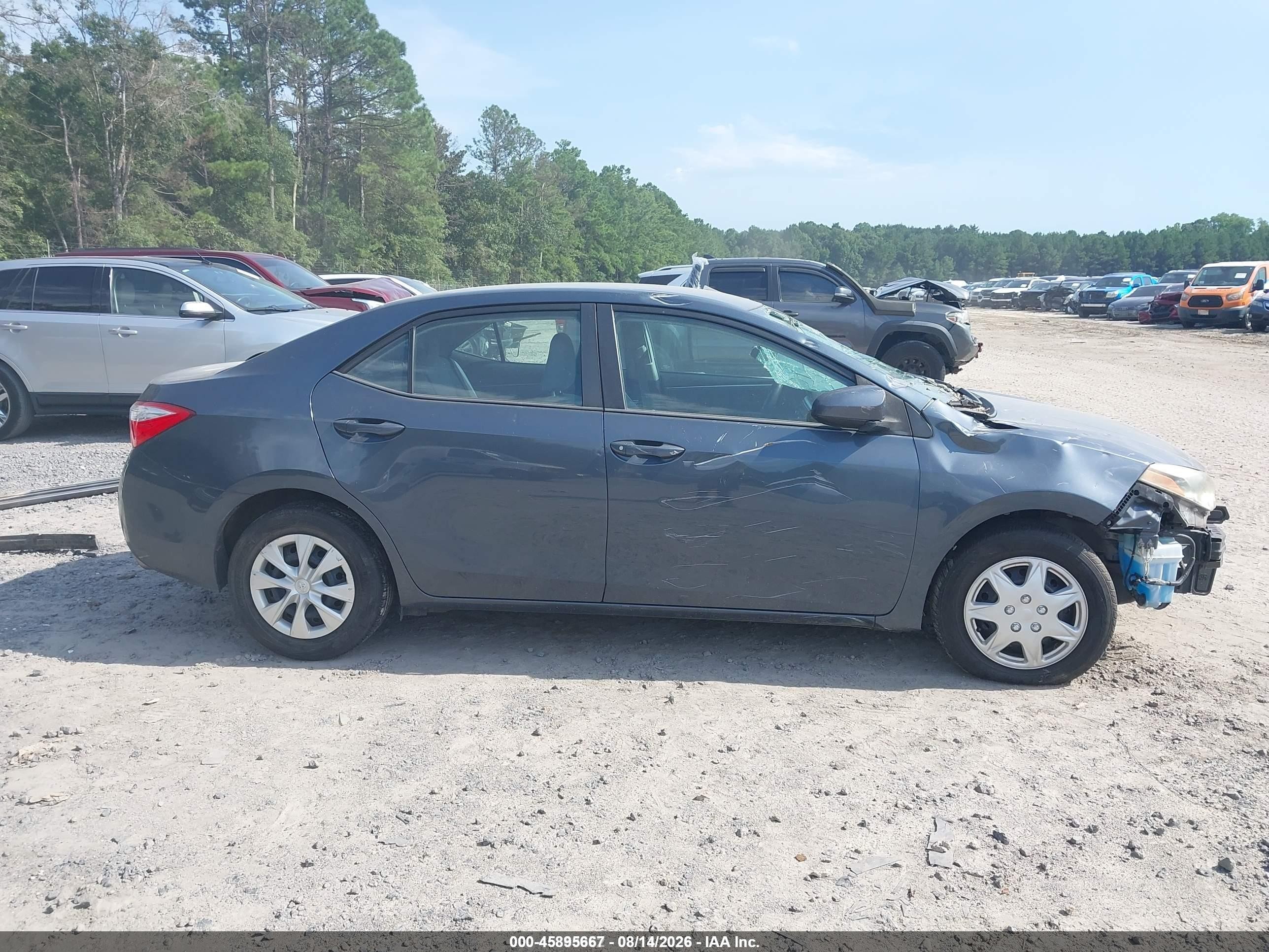 2015 Toyota Corolla L Синий vin: 2T1BURHE7FC356008