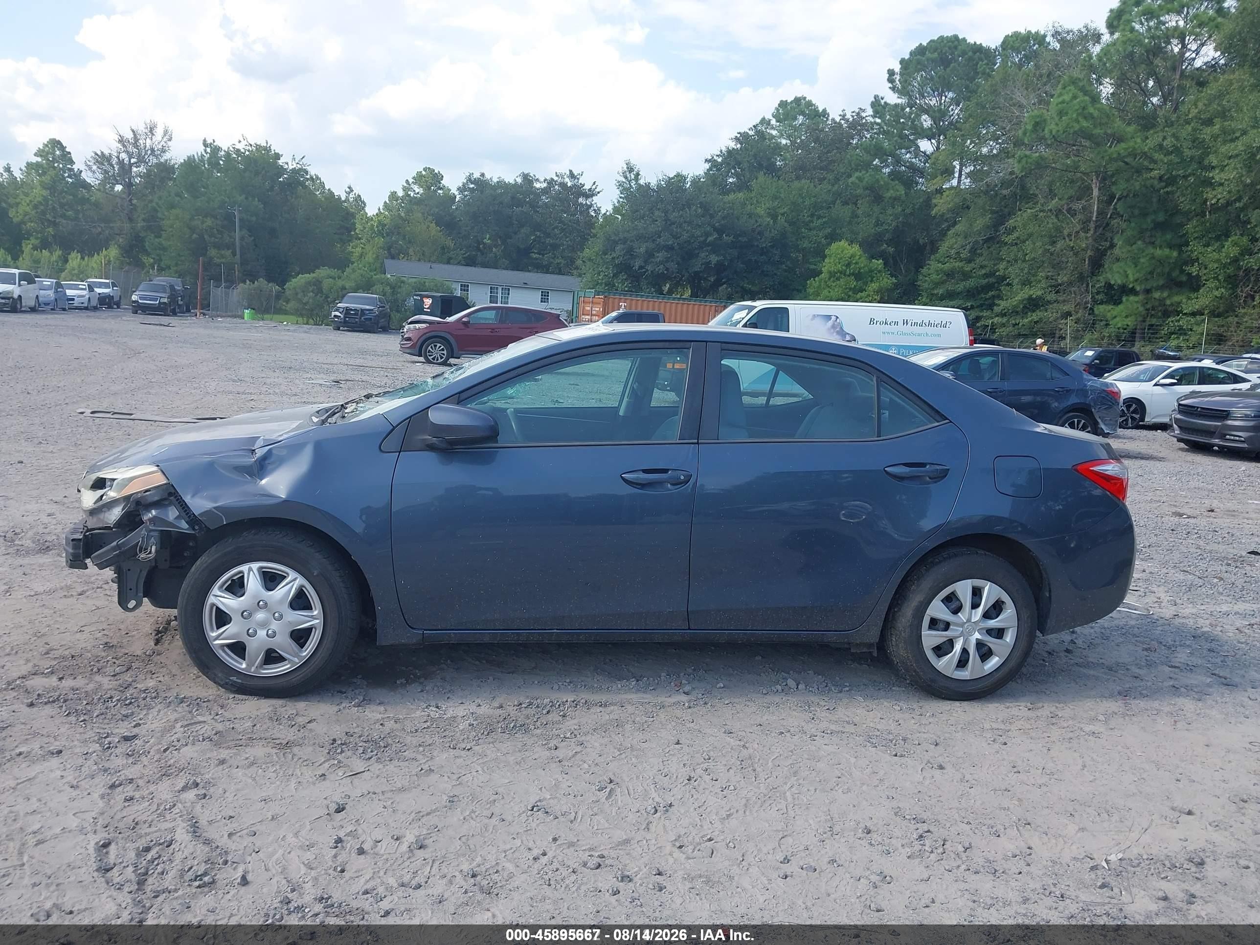 2015 Toyota Corolla L Синий vin: 2T1BURHE7FC356008