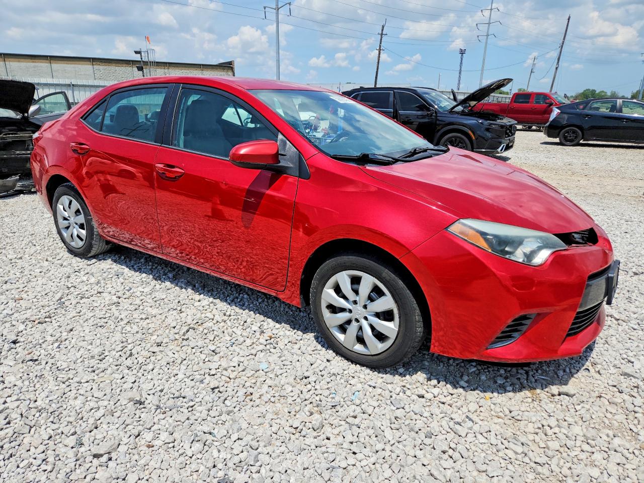 2015 Toyota Corolla Le Red vin: 2T1BURHE7FC370362