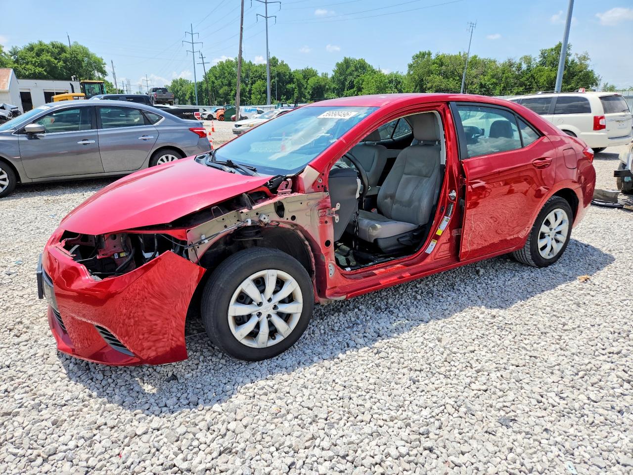 2015 Toyota Corolla Le Red vin: 2T1BURHE7FC370362