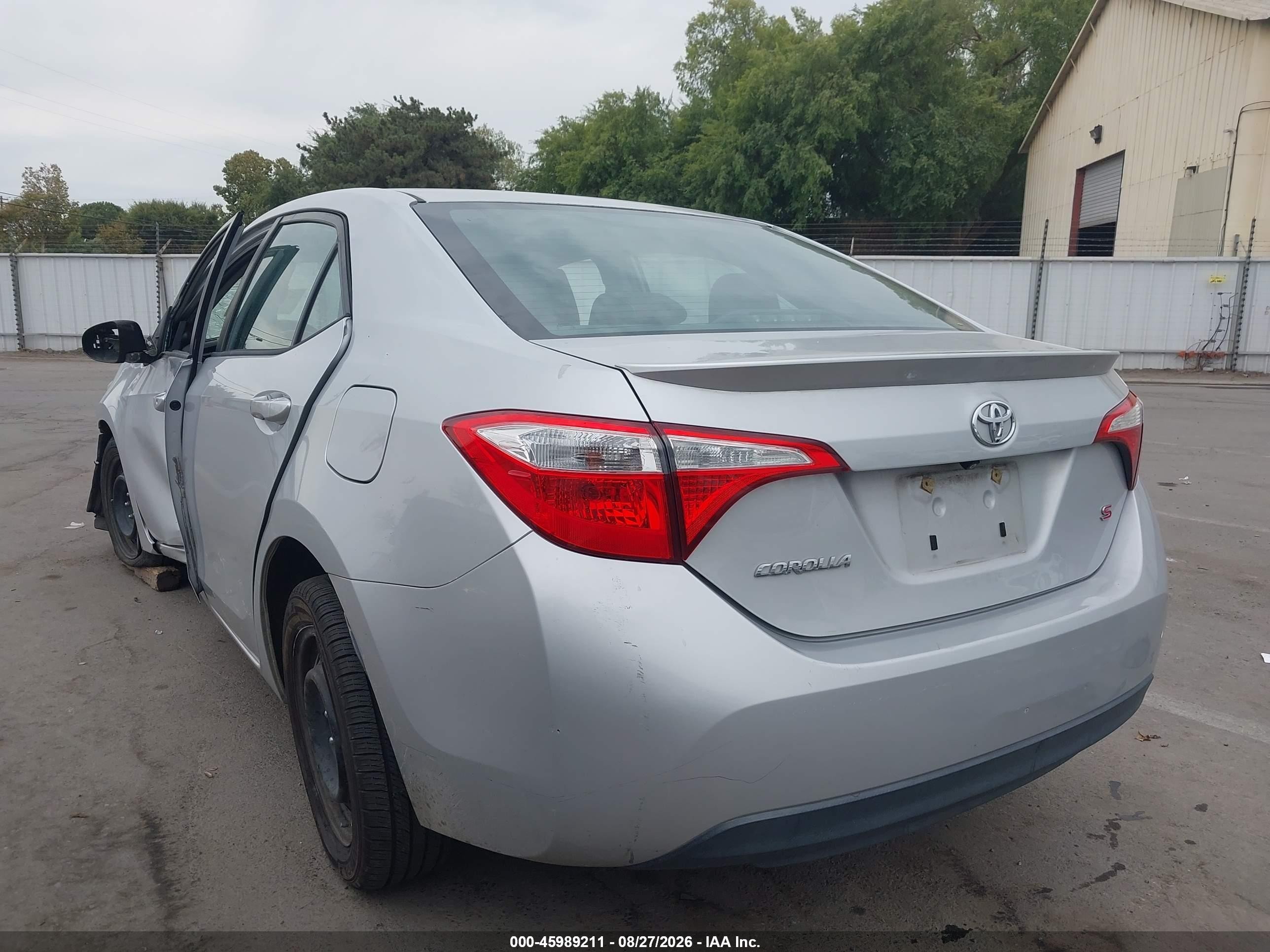 2015 Toyota Corolla S Silver vin: 2T1BURHE7FC371365