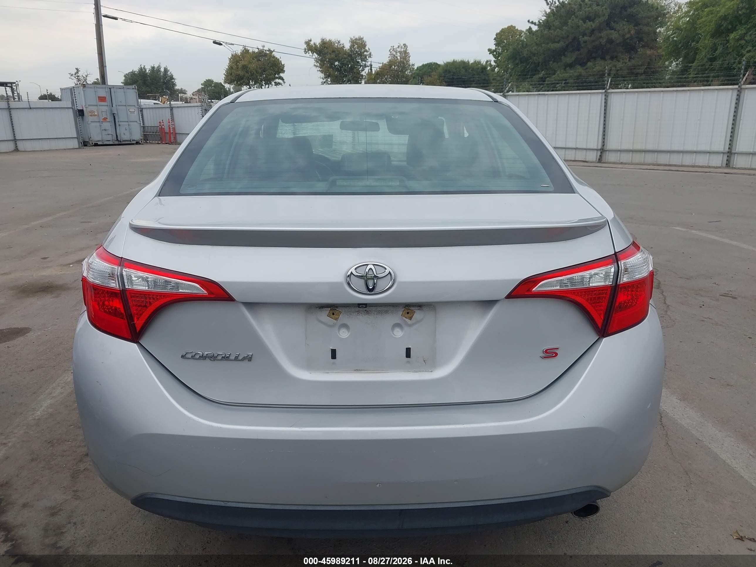 2015 Toyota Corolla S Silver vin: 2T1BURHE7FC371365