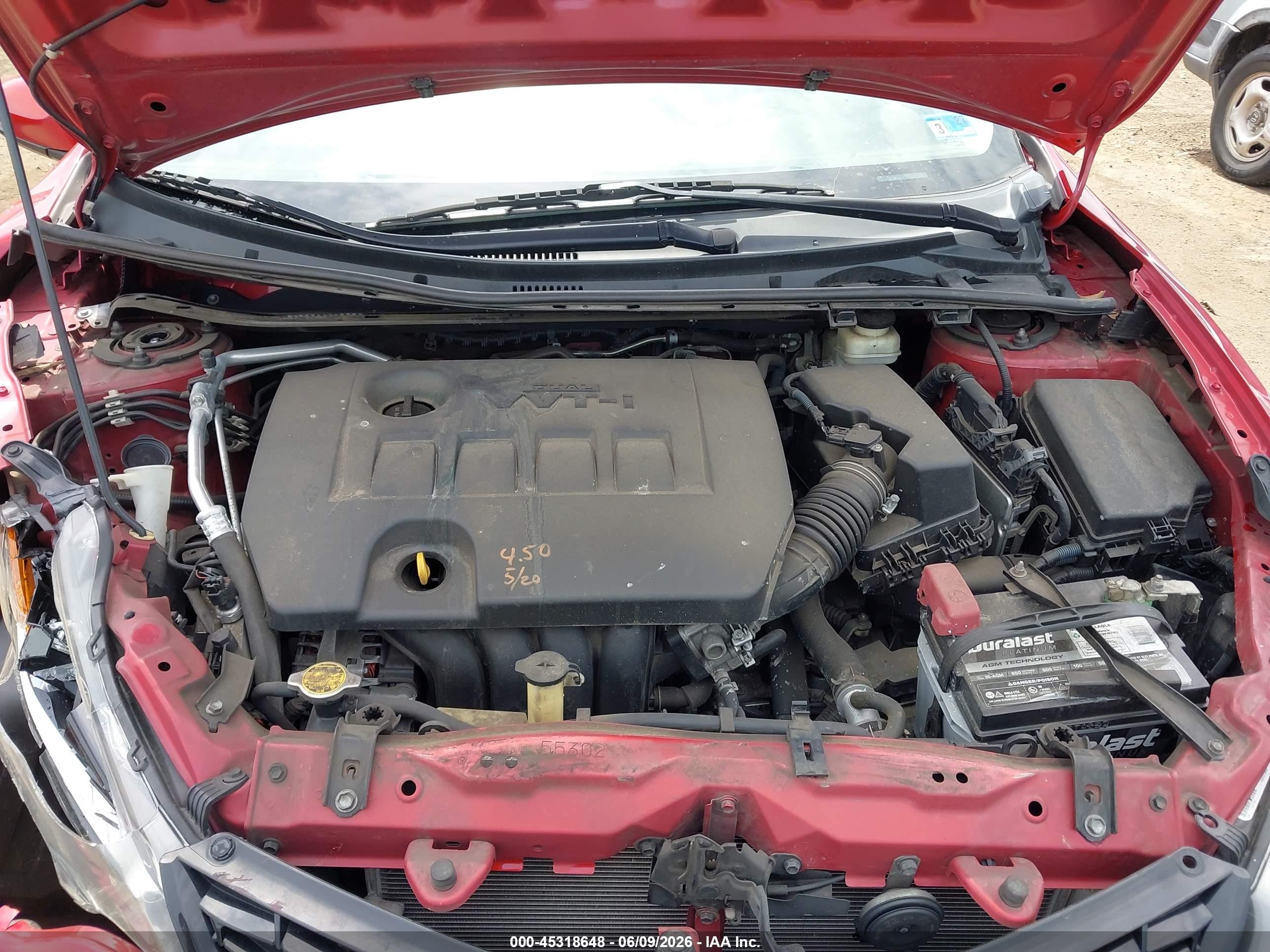 2015 Toyota Corolla S Plus Red vin: 2T1BURHE7FC374654