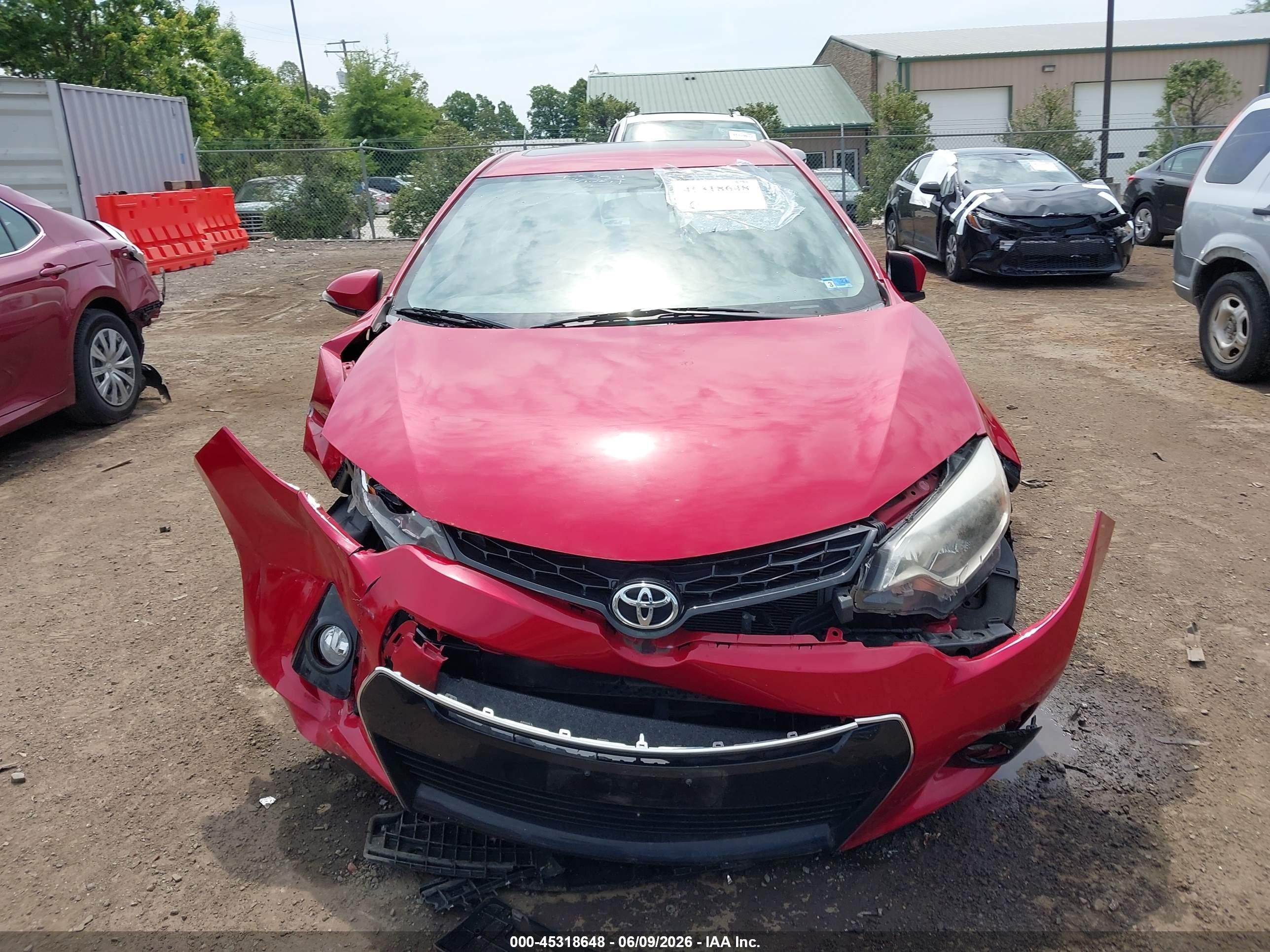 2015 Toyota Corolla S Plus Red vin: 2T1BURHE7FC374654