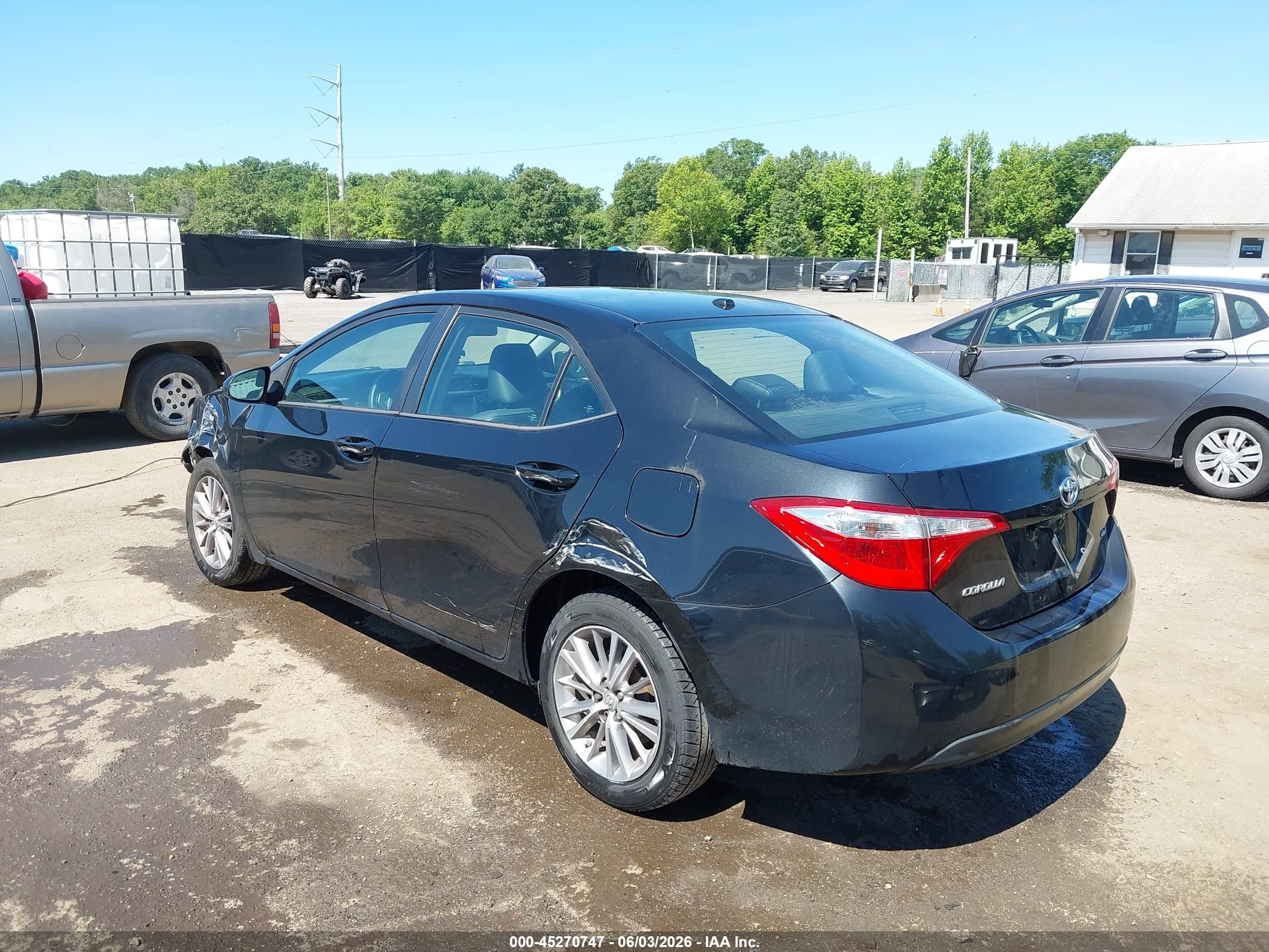 2015 Toyota Corolla Black vin: 2T1BURHE7FC393267