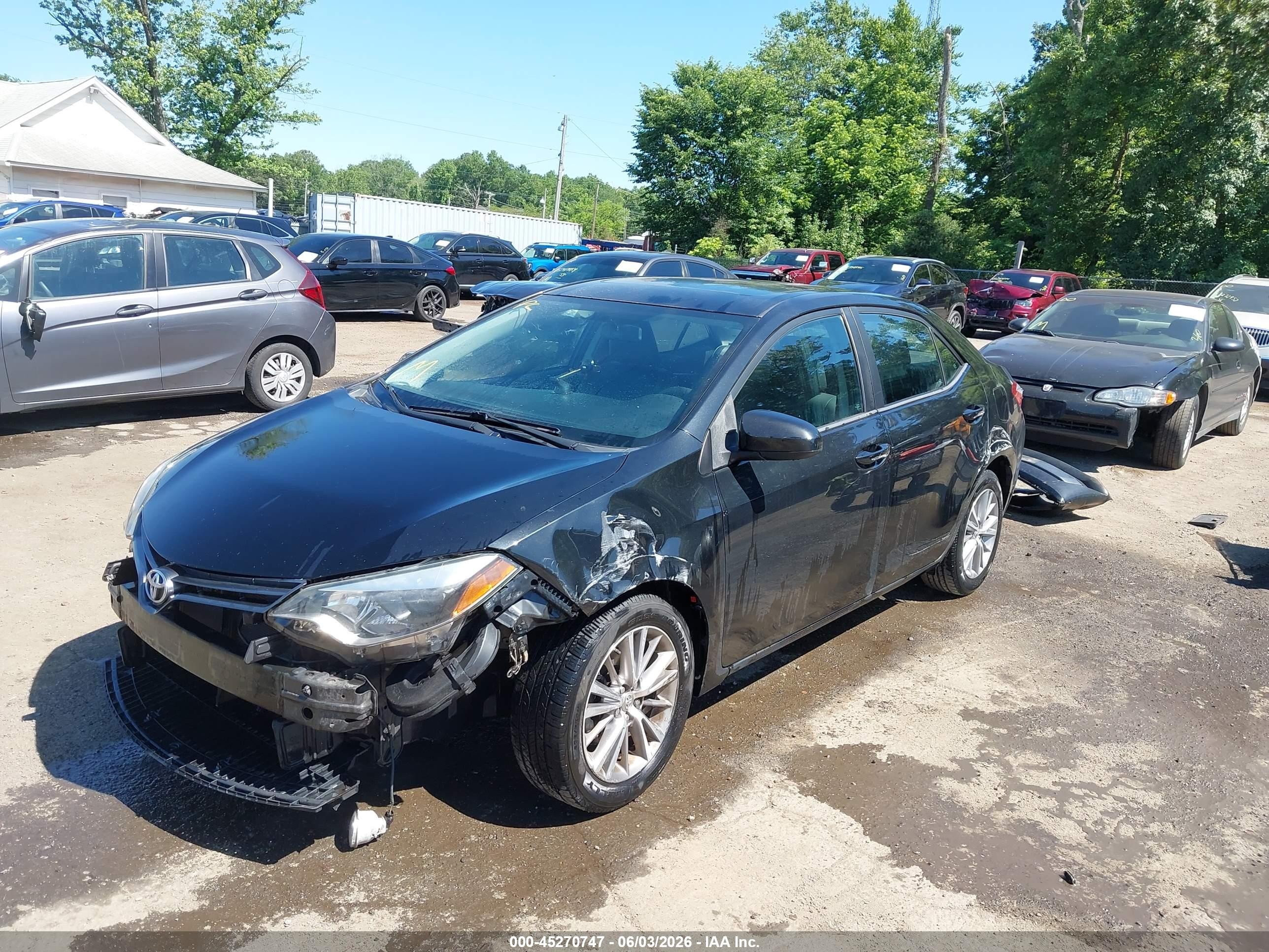 2015 Toyota Corolla Black vin: 2T1BURHE7FC393267