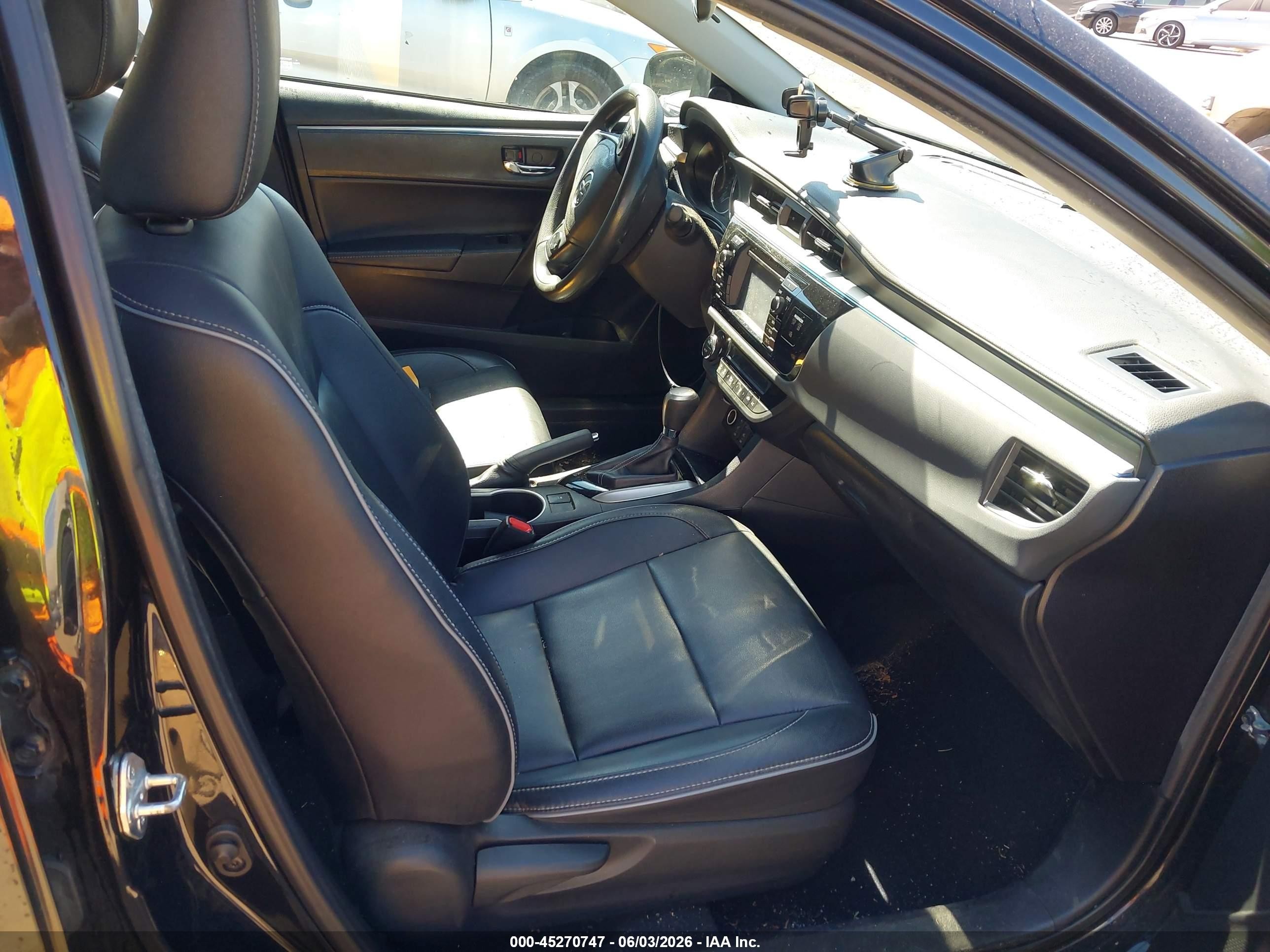 2015 Toyota Corolla Black vin: 2T1BURHE7FC393267