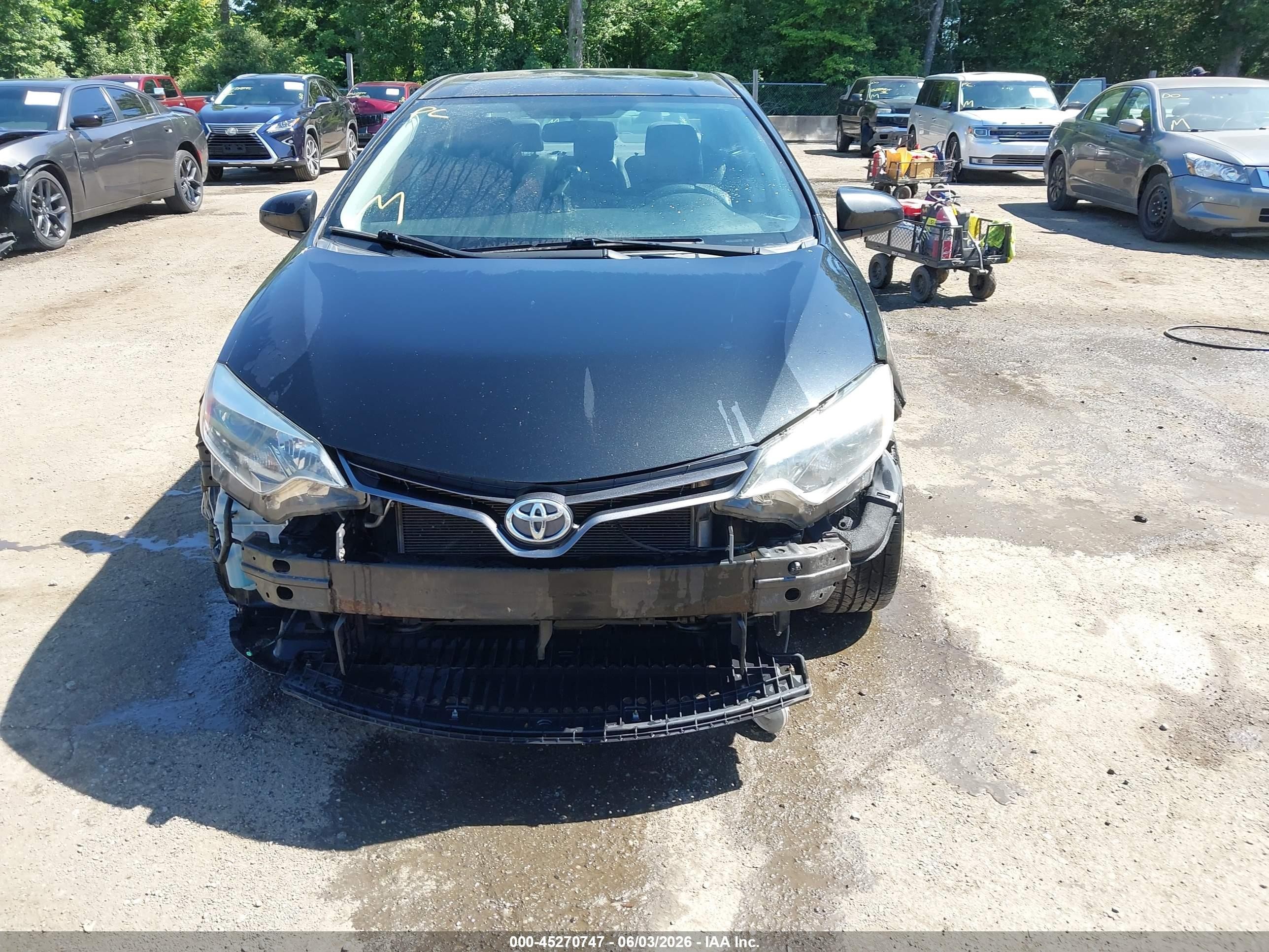 2015 Toyota Corolla Black vin: 2T1BURHE7FC393267