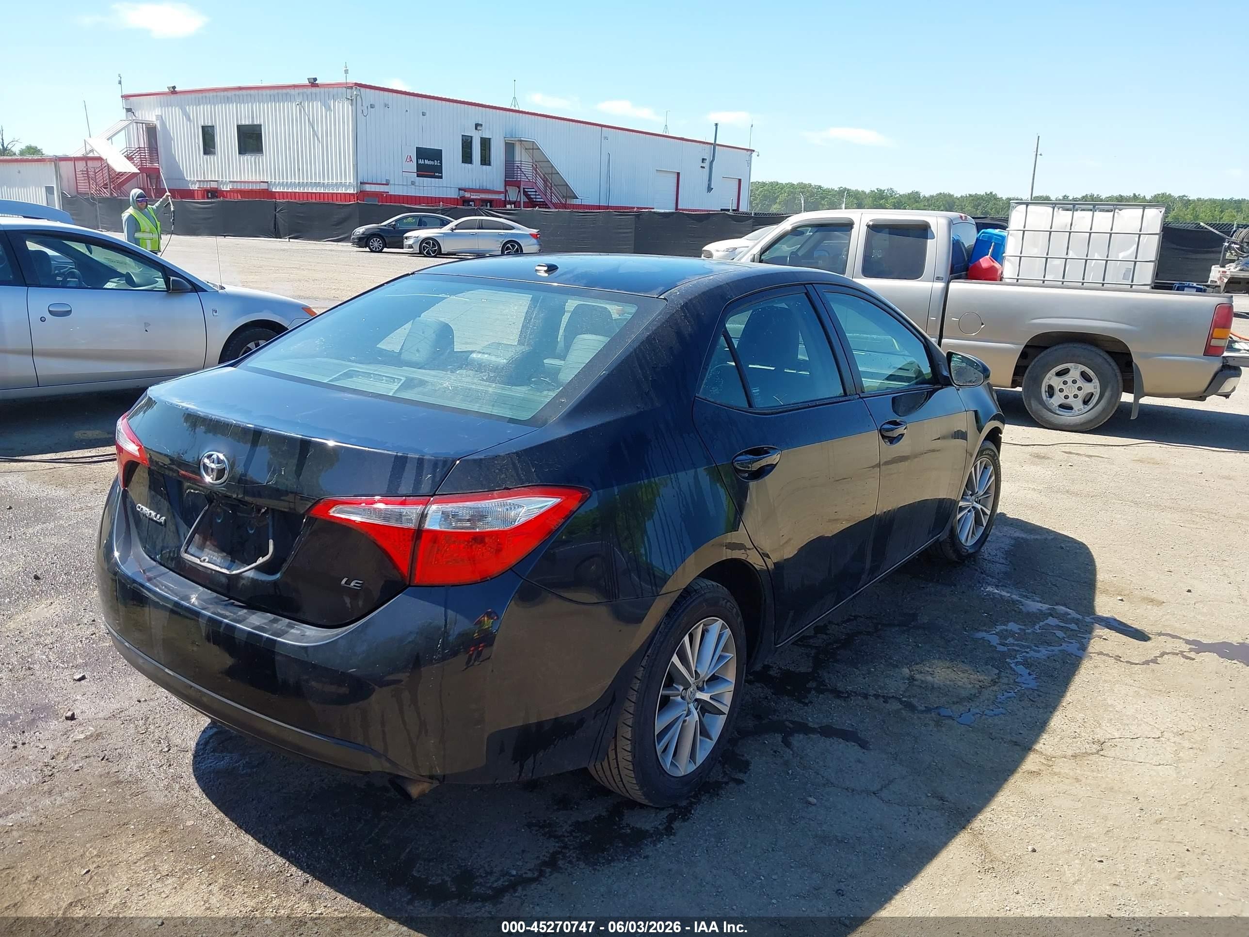 2015 Toyota Corolla Black vin: 2T1BURHE7FC393267