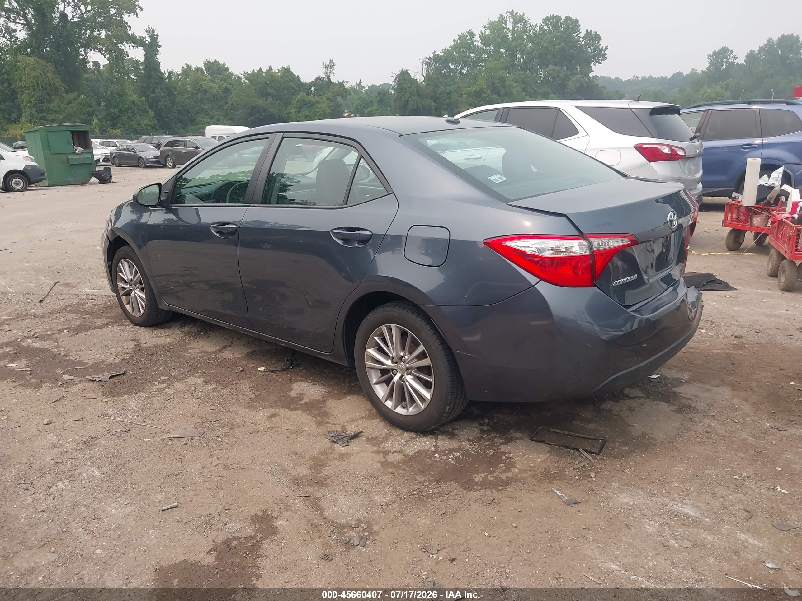 2015 Toyota Corolla Le Premium Серый vin: 2T1BURHE7FC413369