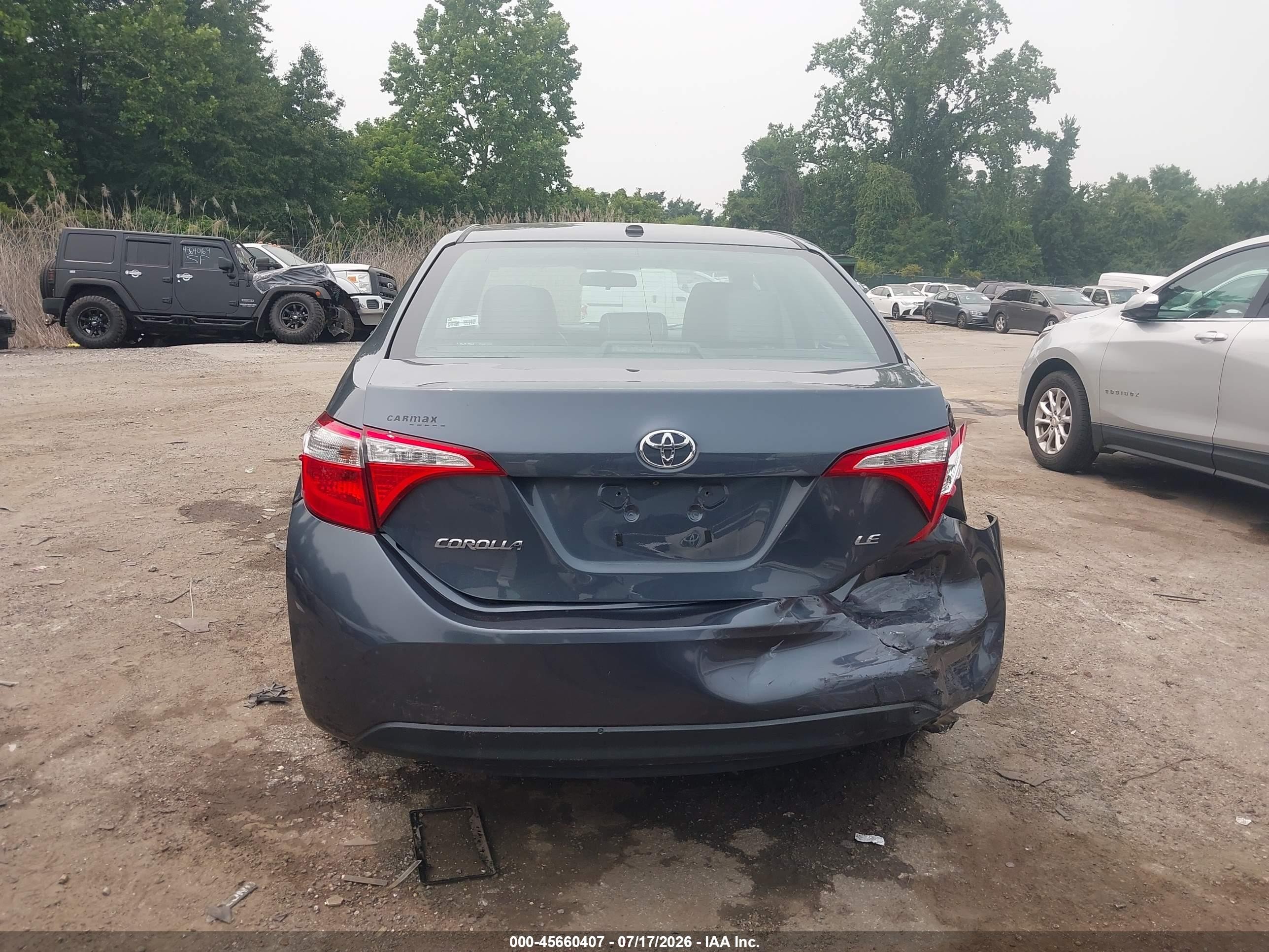 2015 Toyota Corolla Le Premium Серый vin: 2T1BURHE7FC413369