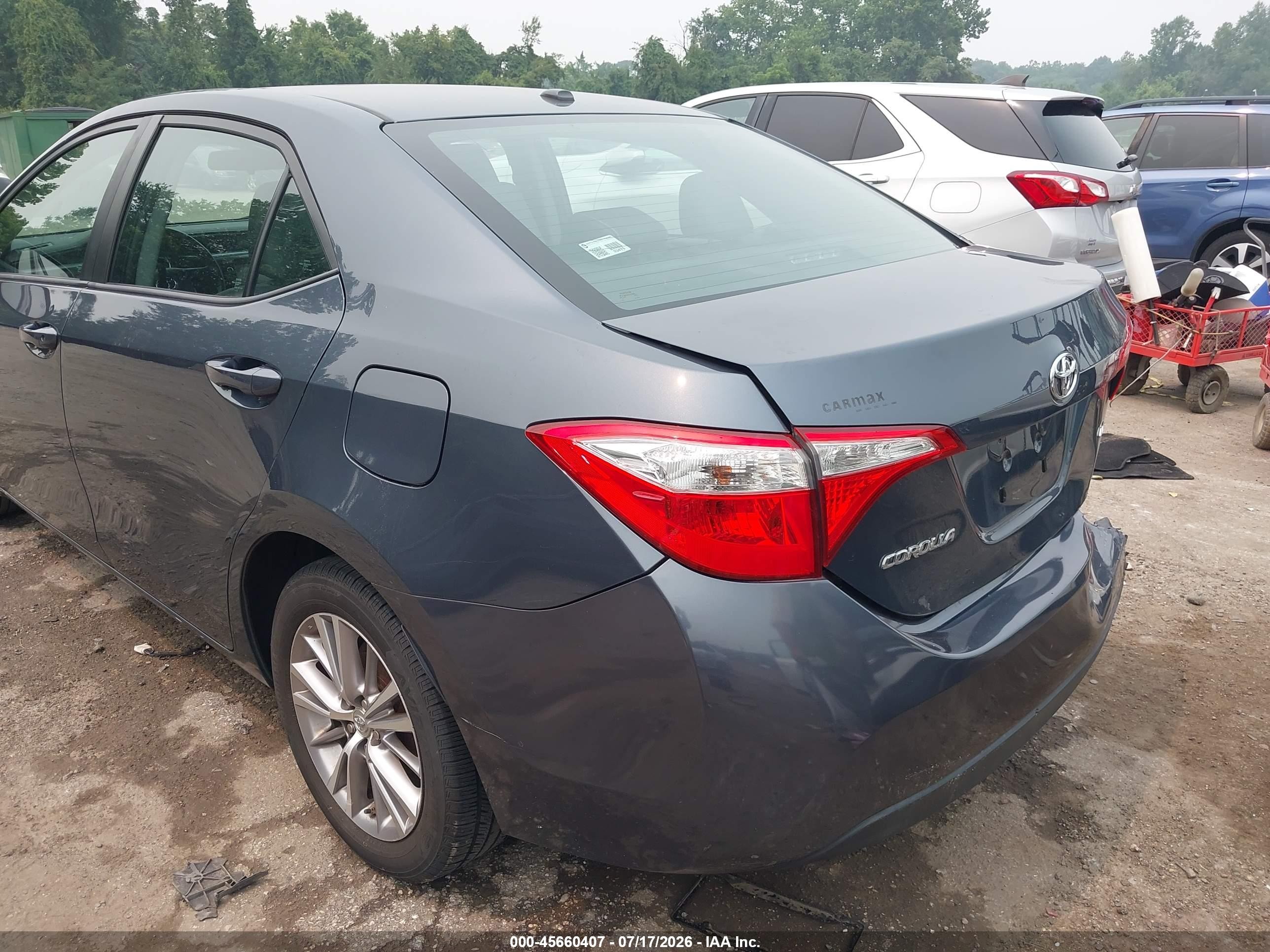 2015 Toyota Corolla Le Premium Серый vin: 2T1BURHE7FC413369