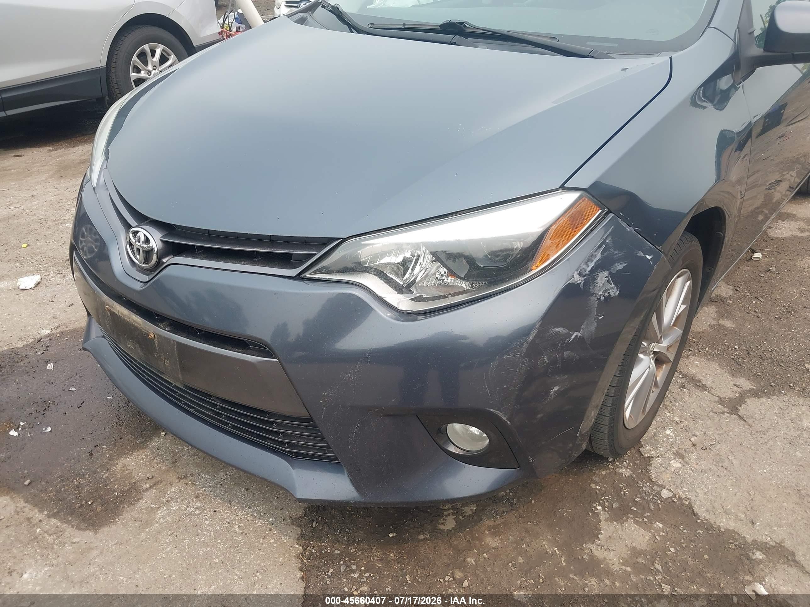 2015 Toyota Corolla Le Premium Серый vin: 2T1BURHE7FC413369