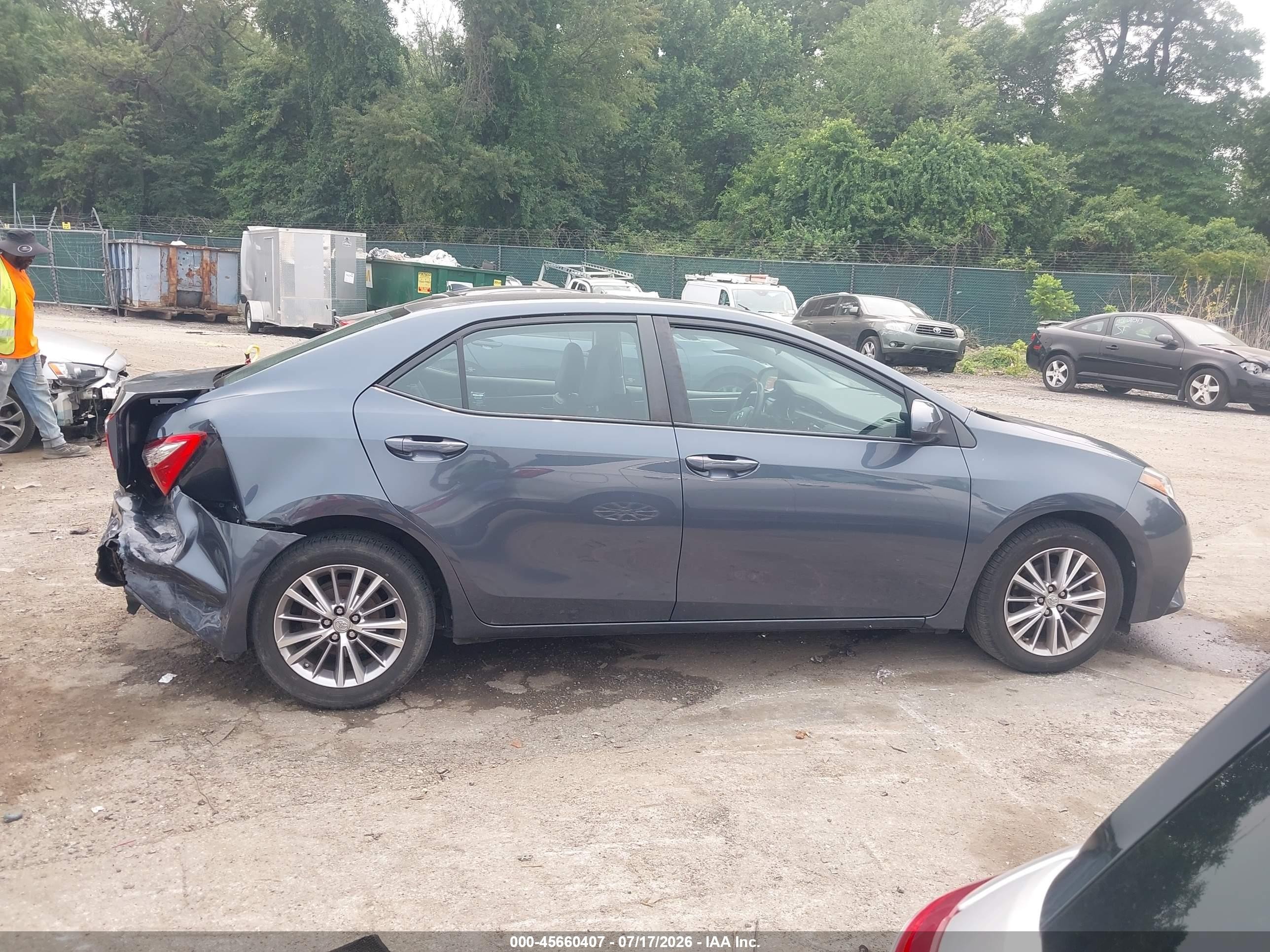 2015 Toyota Corolla Le Premium Серый vin: 2T1BURHE7FC413369