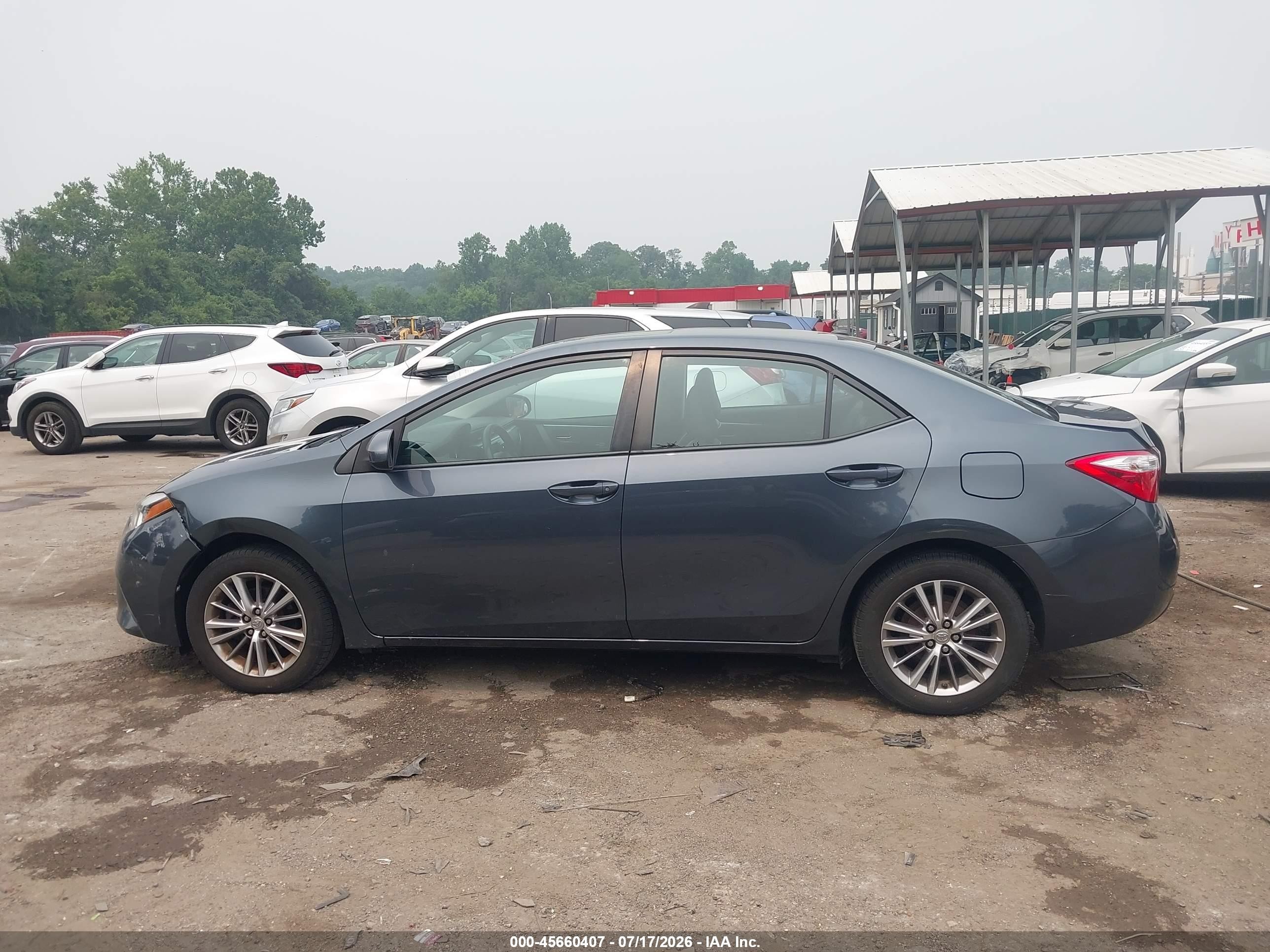 2015 Toyota Corolla Le Premium Серый vin: 2T1BURHE7FC413369