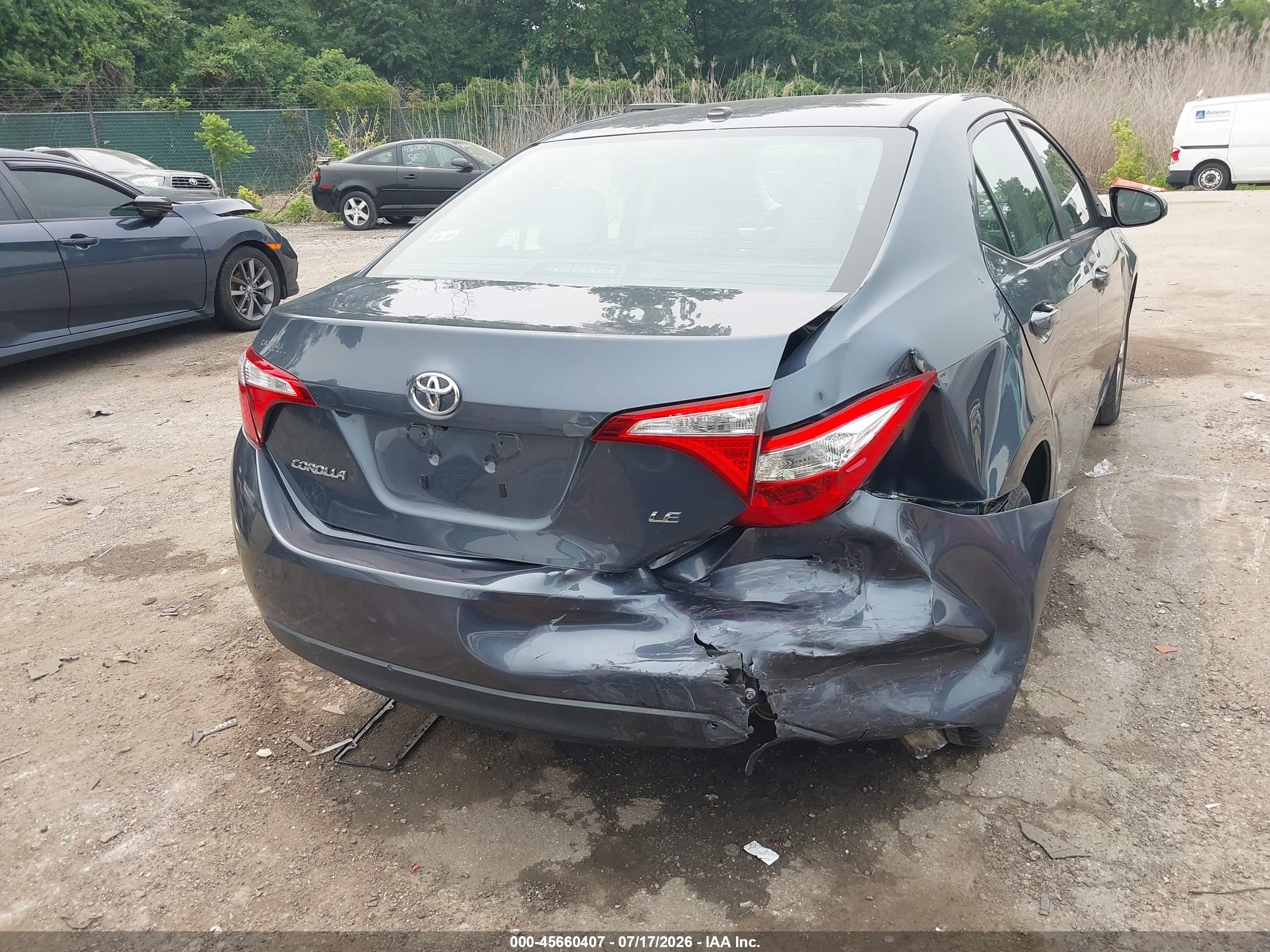 2015 Toyota Corolla Le Premium Серый vin: 2T1BURHE7FC413369