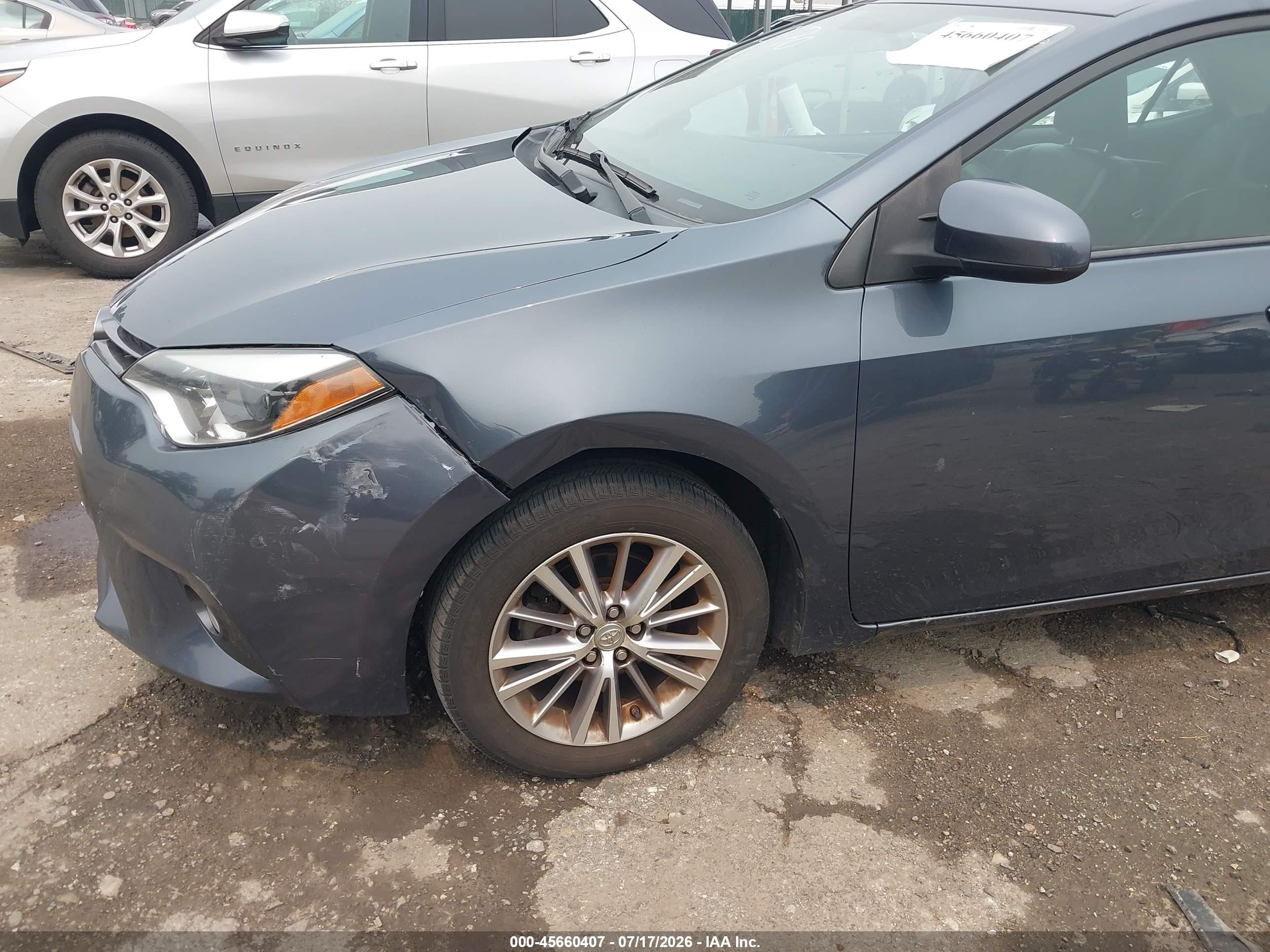 2015 Toyota Corolla Le Premium Серый vin: 2T1BURHE7FC413369