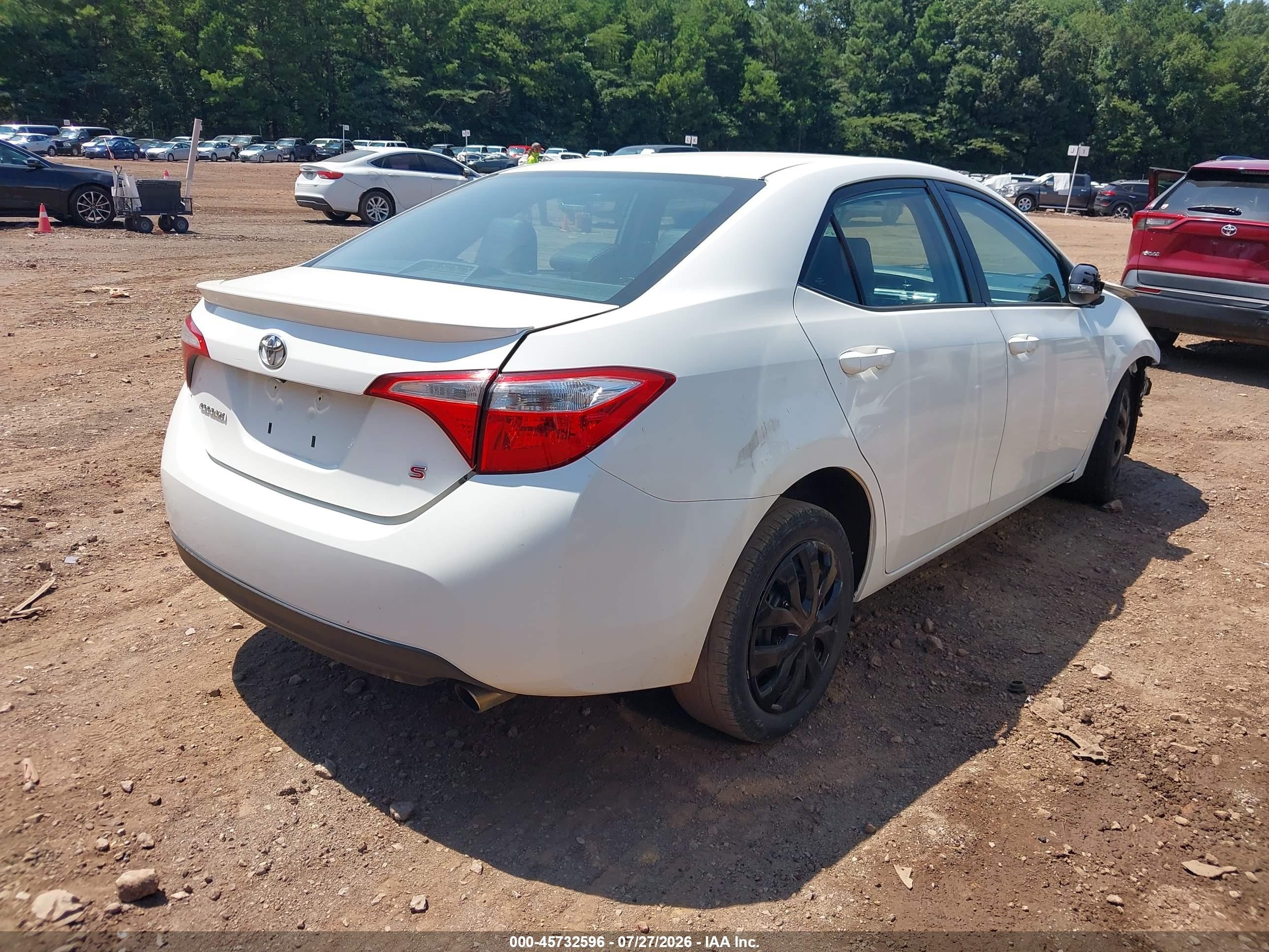 2015 Toyota Corolla S White vin: 2T1BURHE7FC415350