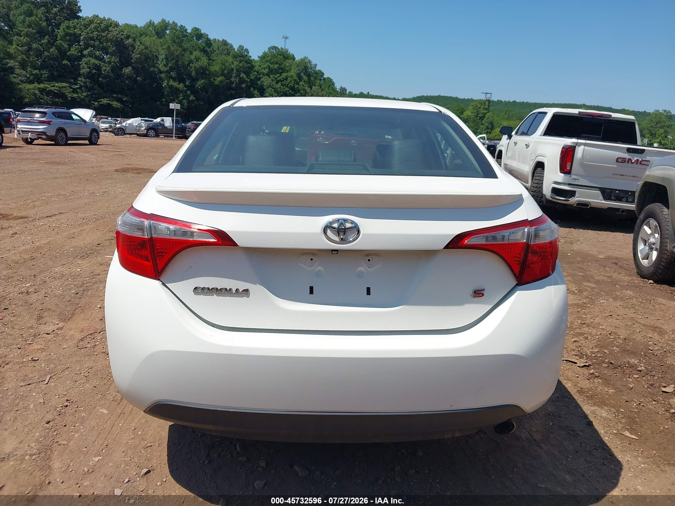 2015 Toyota Corolla S White vin: 2T1BURHE7FC415350