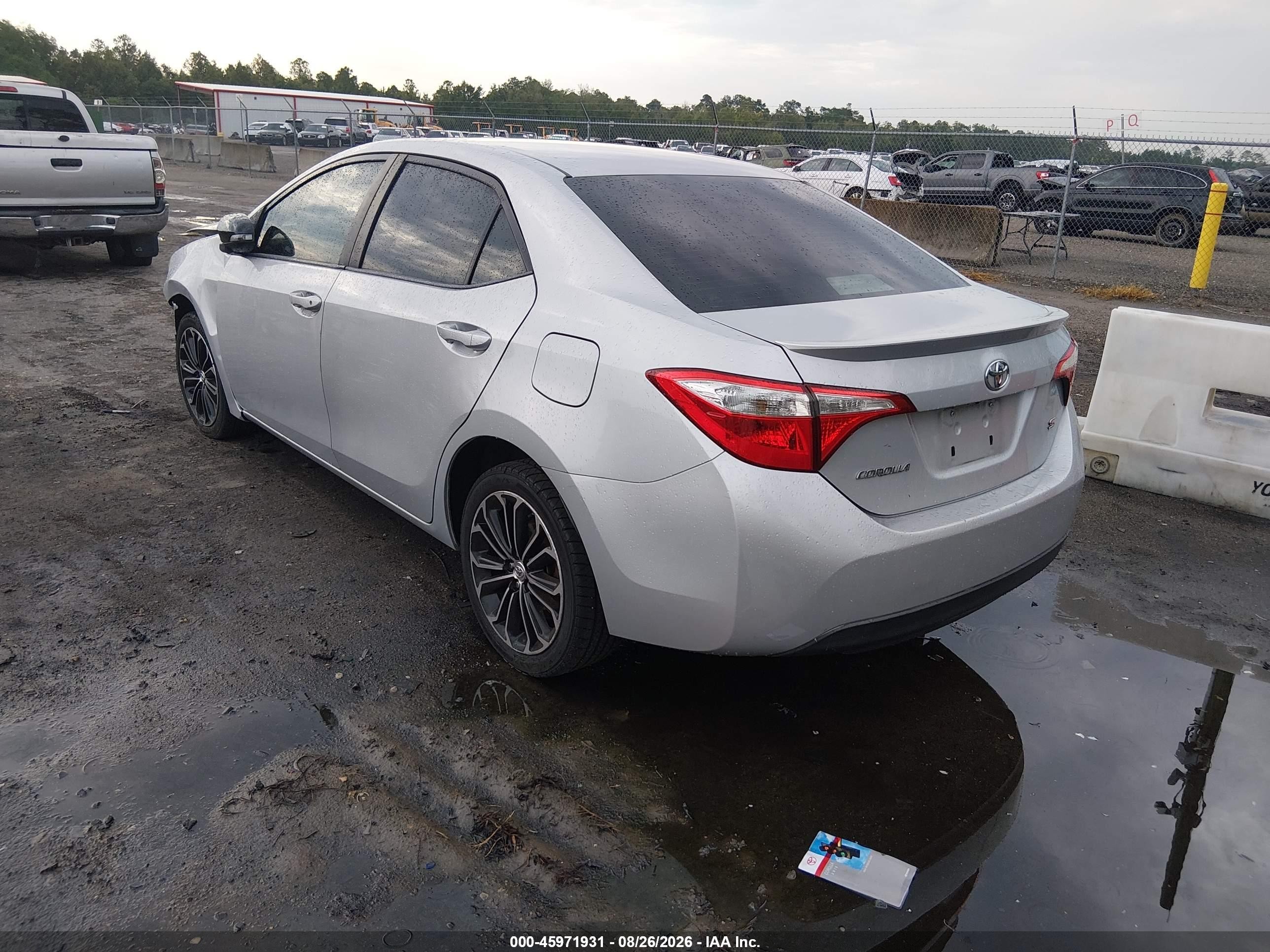 2015 Toyota Corolla S Plus Серебряный vin: 2T1BURHE7FC419298