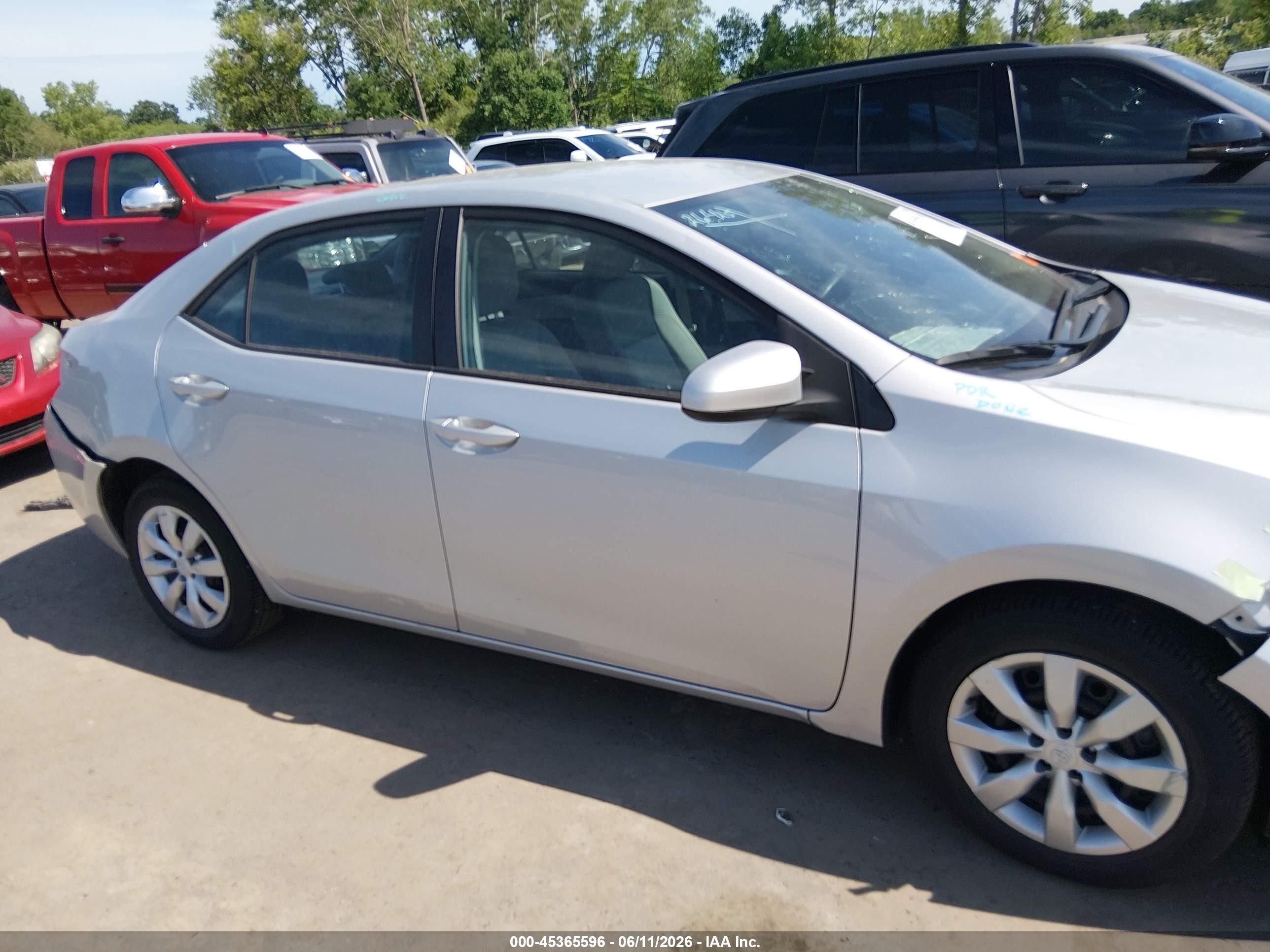 2015 Toyota Corolla Le Silver vin: 2T1BURHE7FC436862