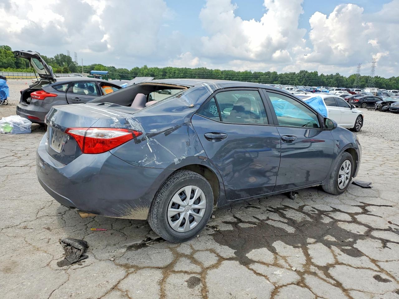 2015 Toyota Corolla L Blue vin: 2T1BURHE7FC439647
