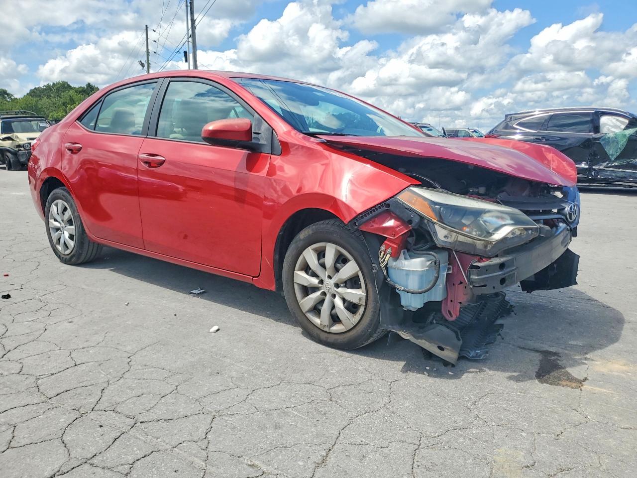 2015 Toyota Corolla Le Красный vin: 2T1BURHE7FC447120