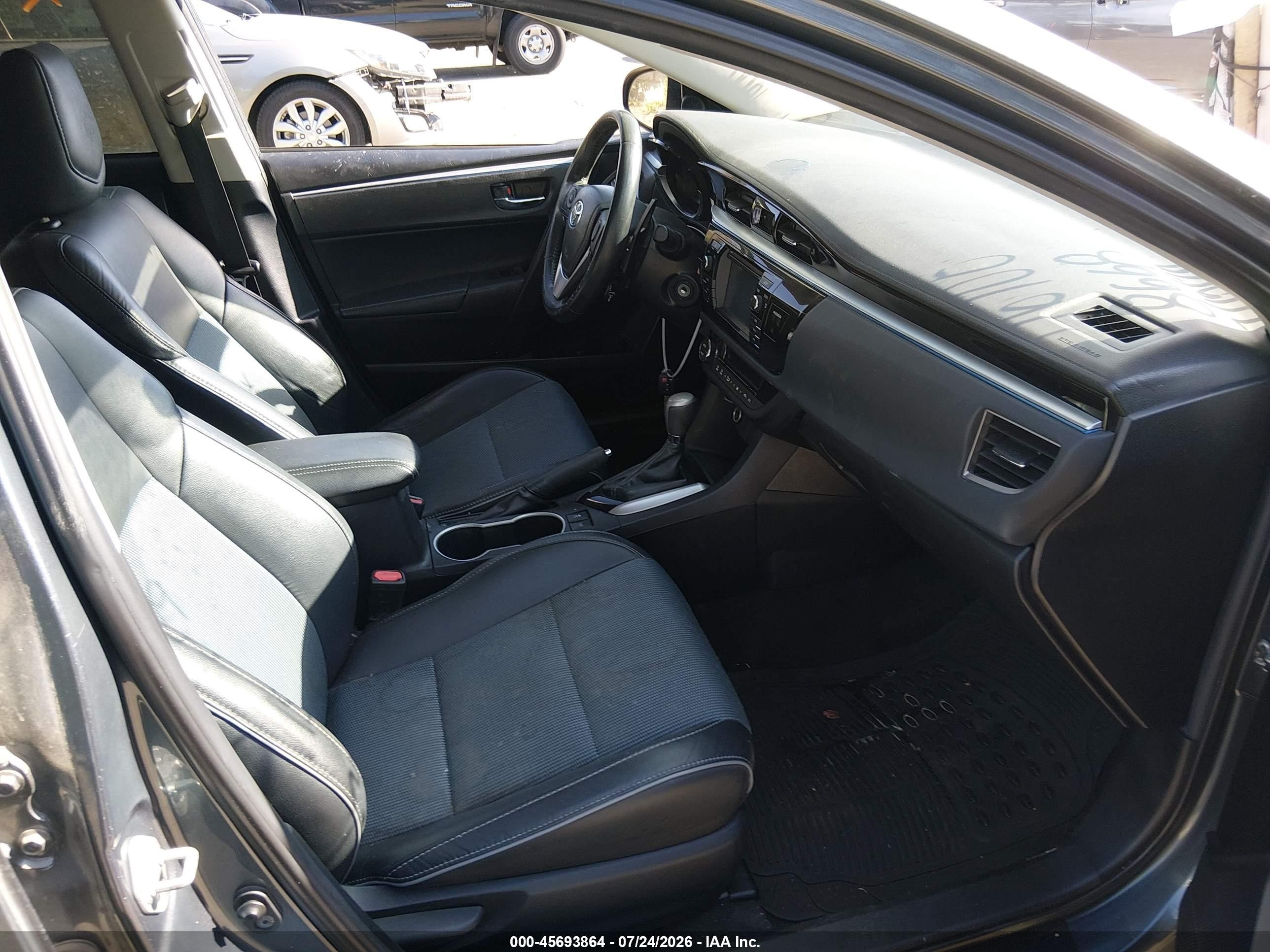 2015 Toyota Corolla S Plus Gray vin: 2T1BURHE7FC452995