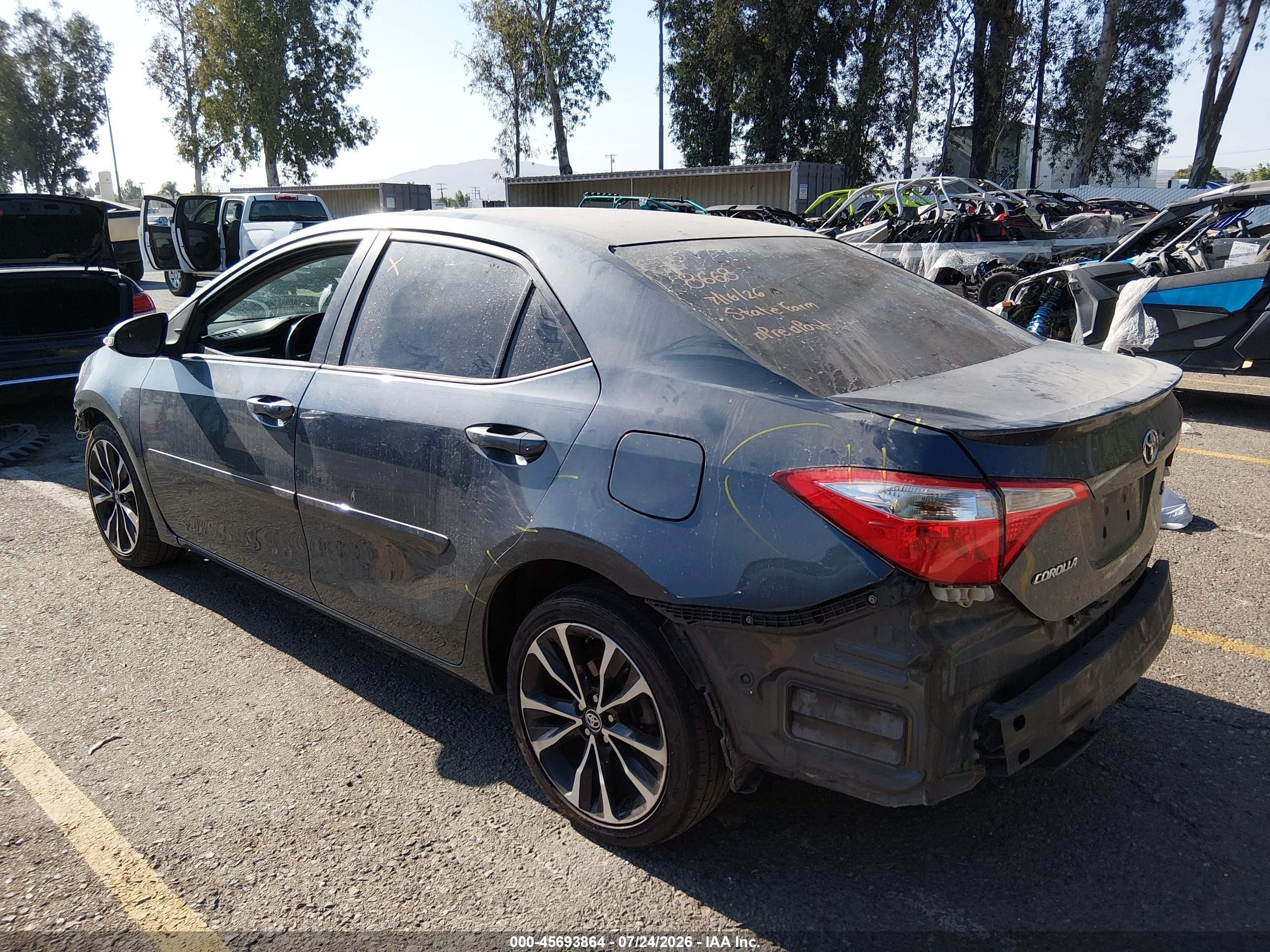 2015 Toyota Corolla S Plus Gray vin: 2T1BURHE7FC452995