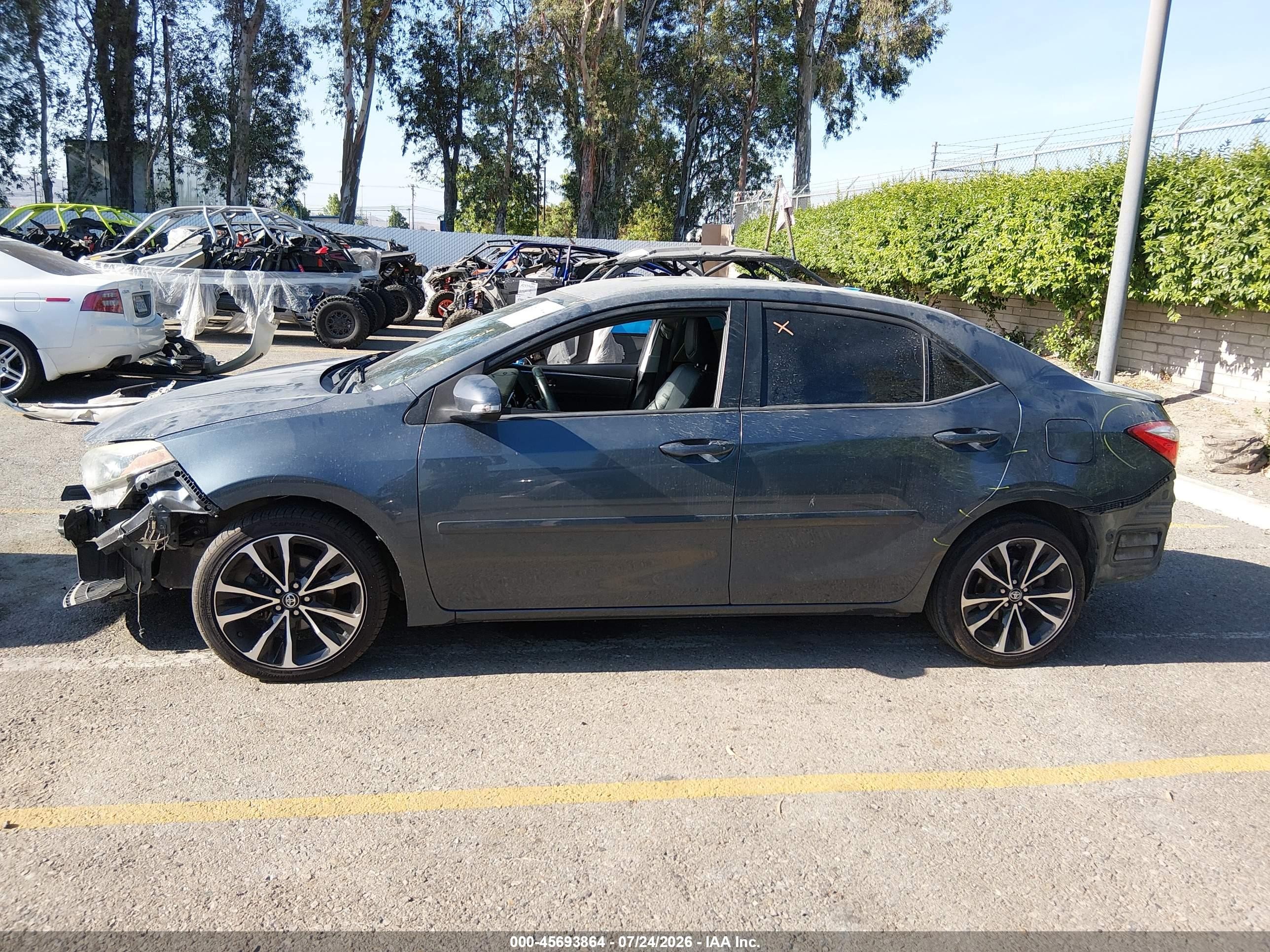 2015 Toyota Corolla S Plus Gray vin: 2T1BURHE7FC452995