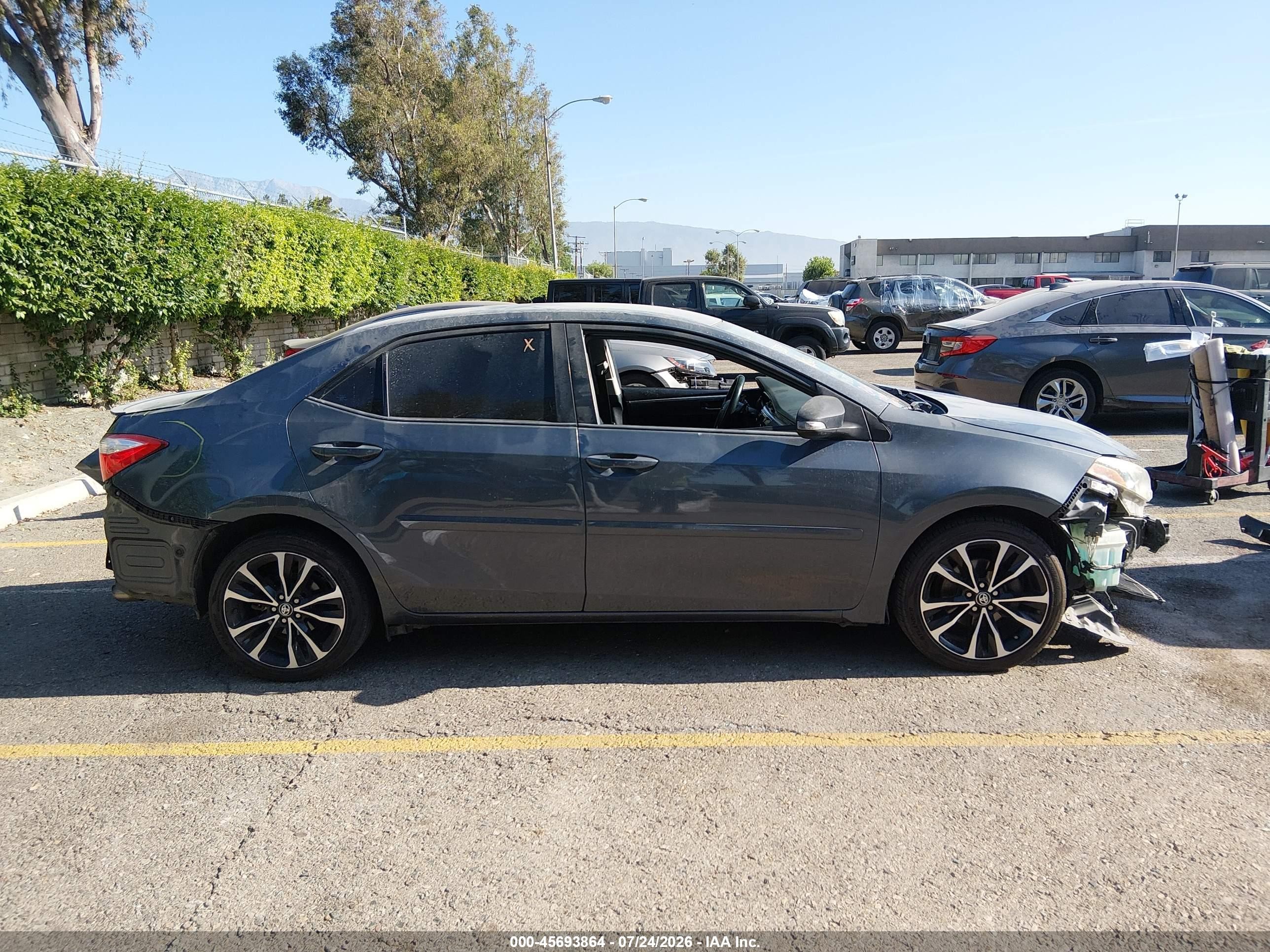 2015 Toyota Corolla S Plus Gray vin: 2T1BURHE7FC452995
