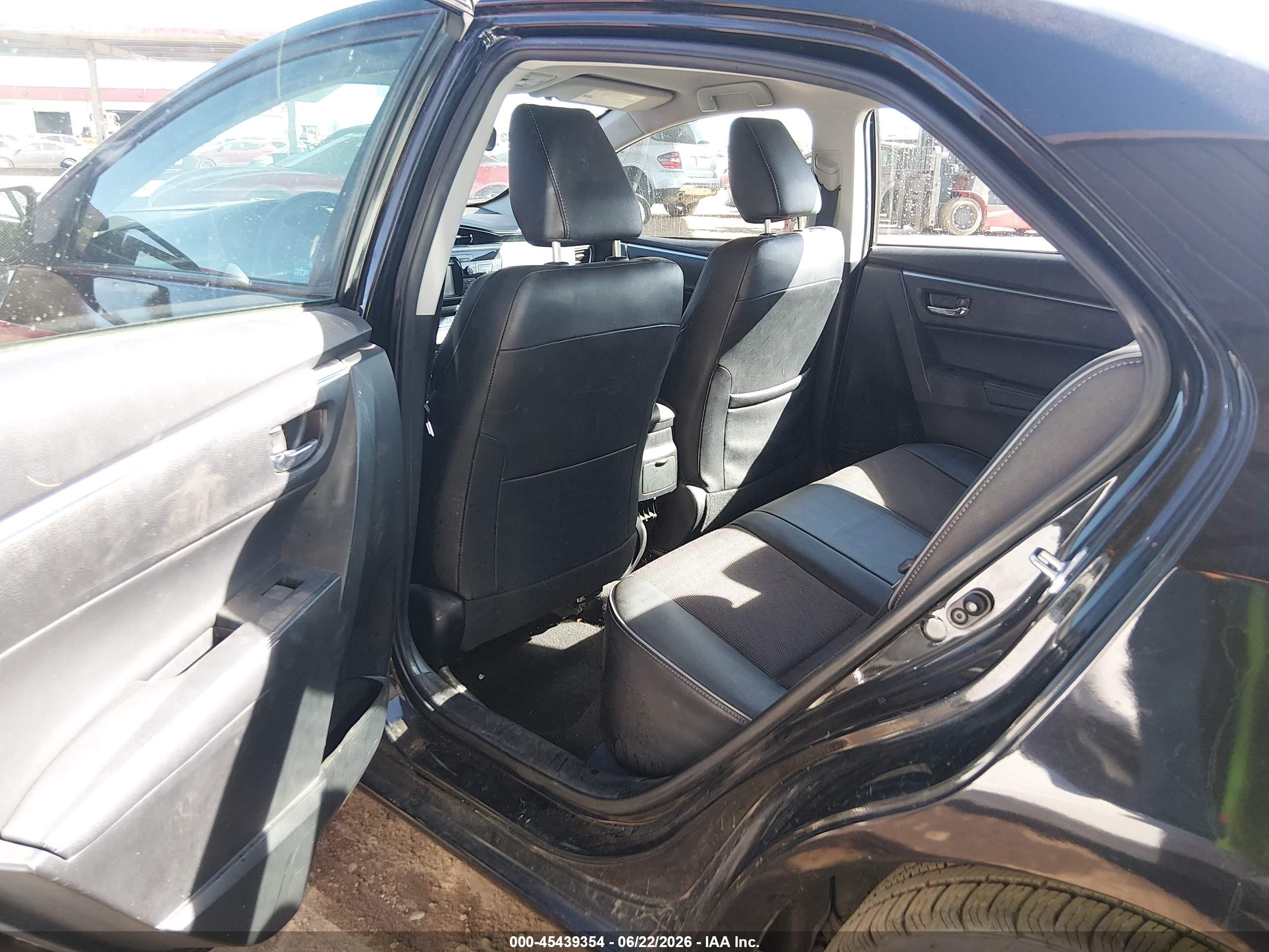 2015 Toyota Corolla S Black vin: 2T1BURHE7FC453368