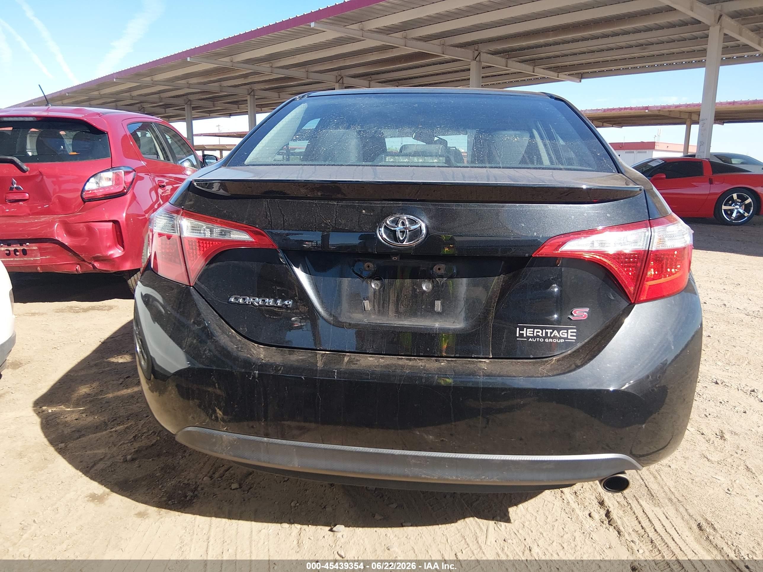 2015 Toyota Corolla S Black vin: 2T1BURHE7FC453368