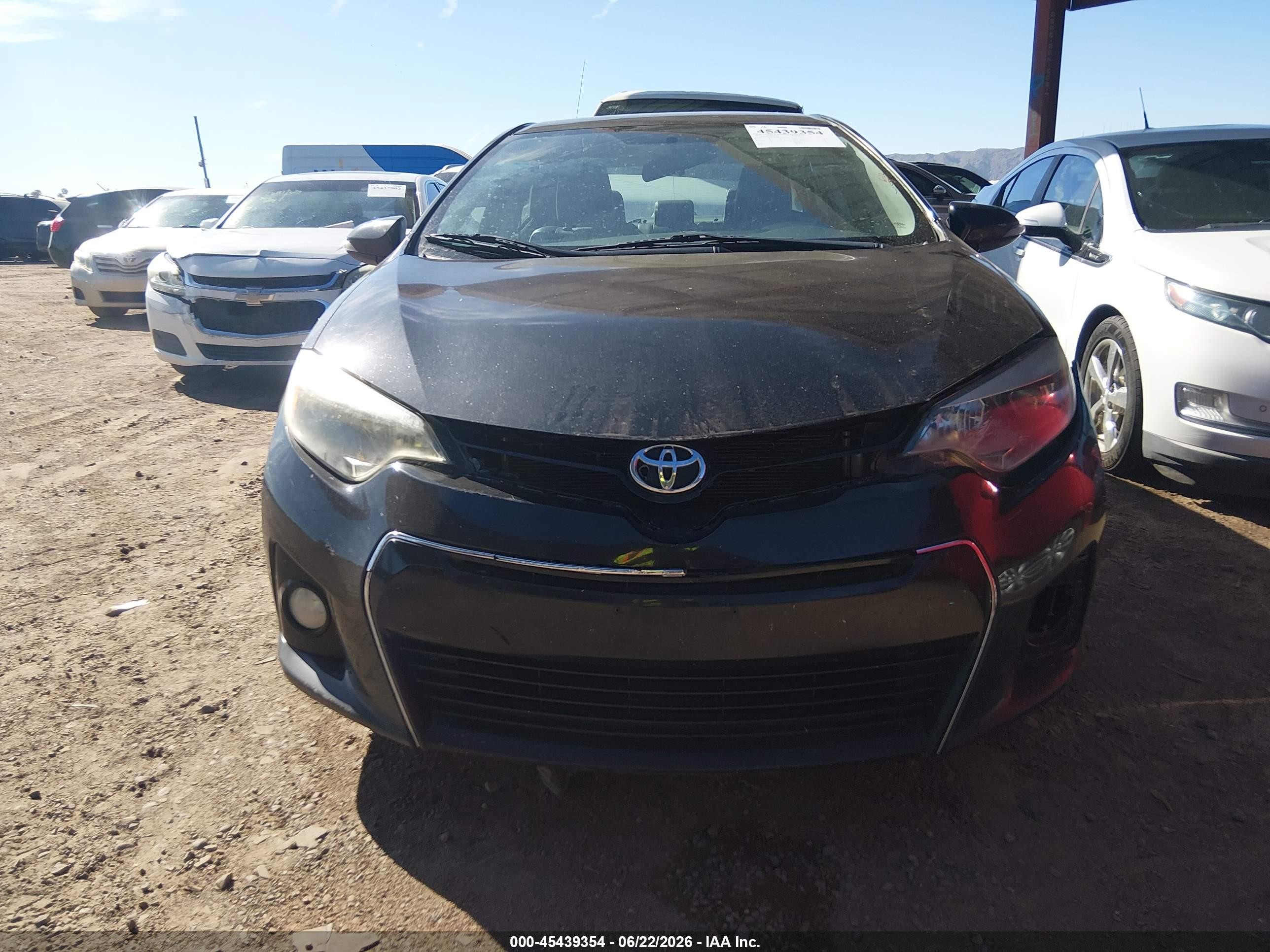 2015 Toyota Corolla S Black vin: 2T1BURHE7FC453368