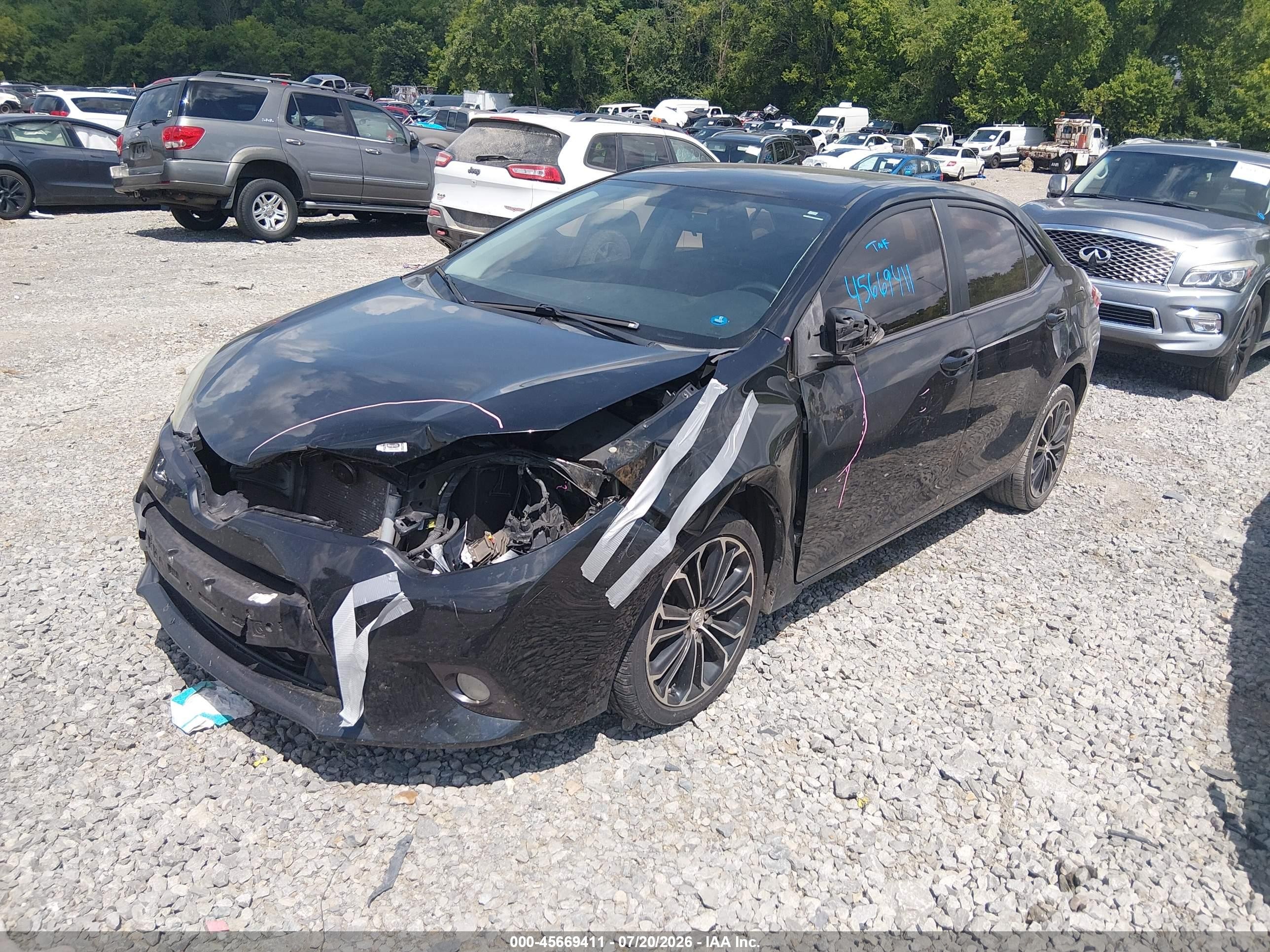 2015 Toyota Corolla S Plus Black vin: 2T1BURHE7FC463933