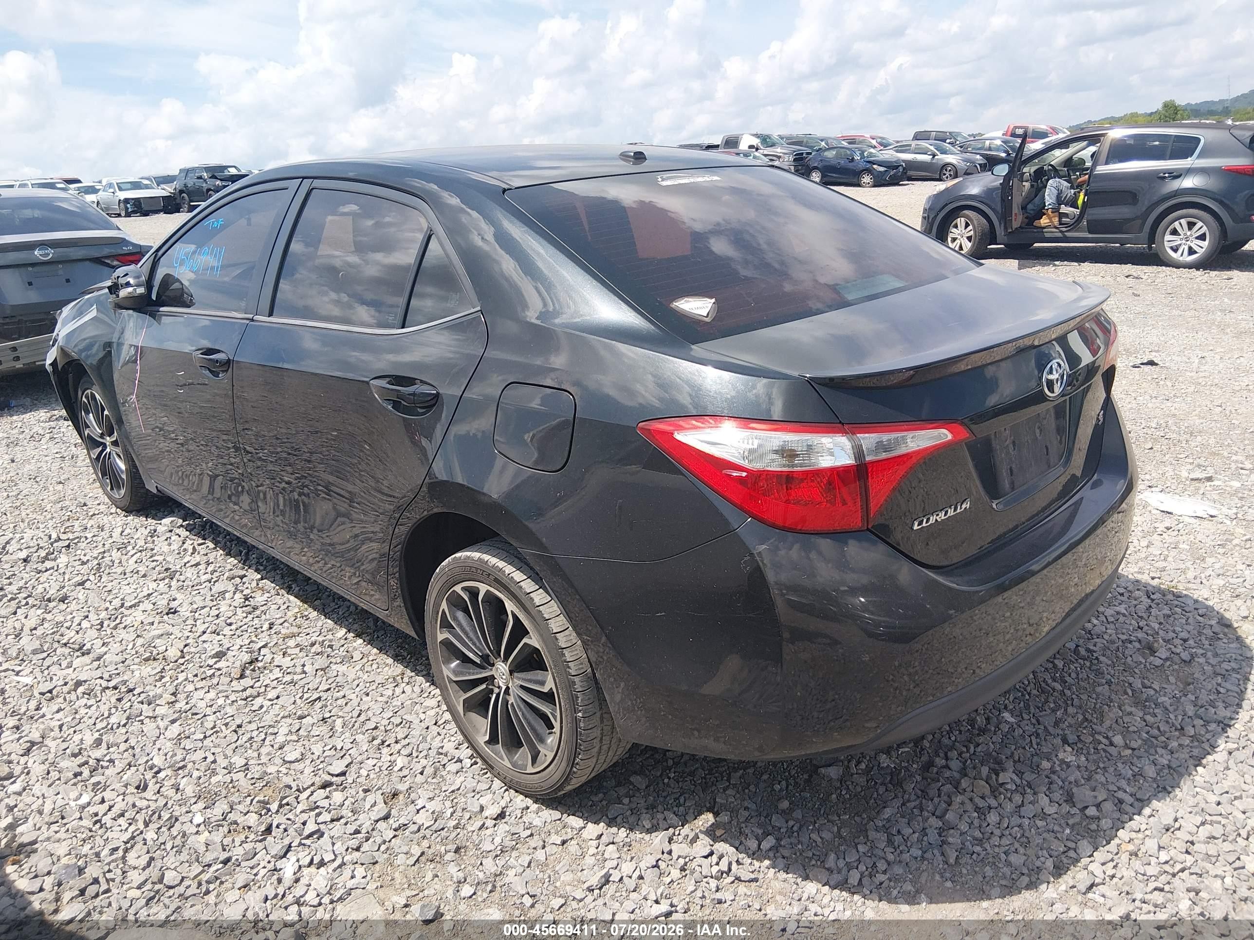 2015 Toyota Corolla S Plus Black vin: 2T1BURHE7FC463933