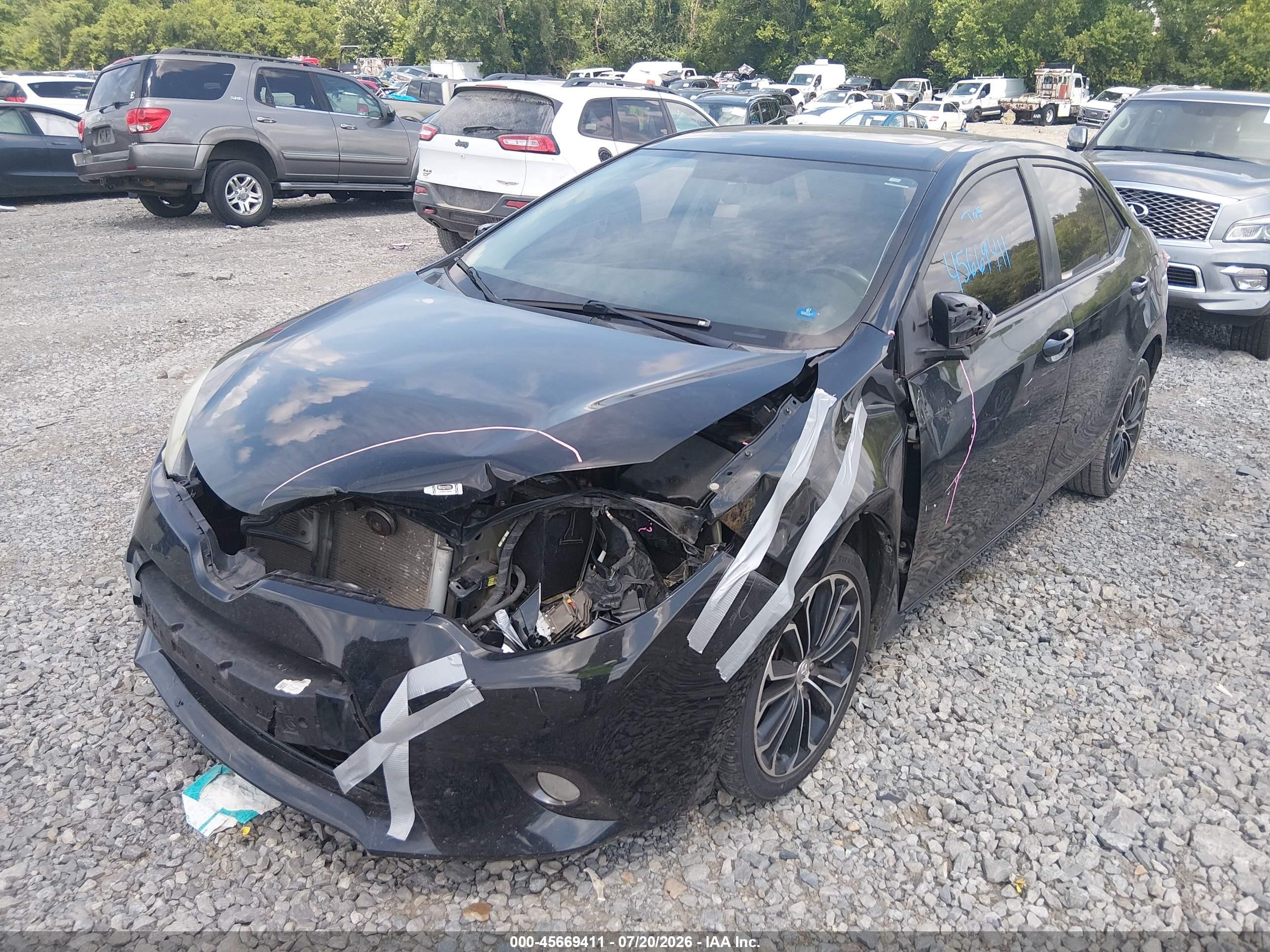 2015 Toyota Corolla S Plus Black vin: 2T1BURHE7FC463933
