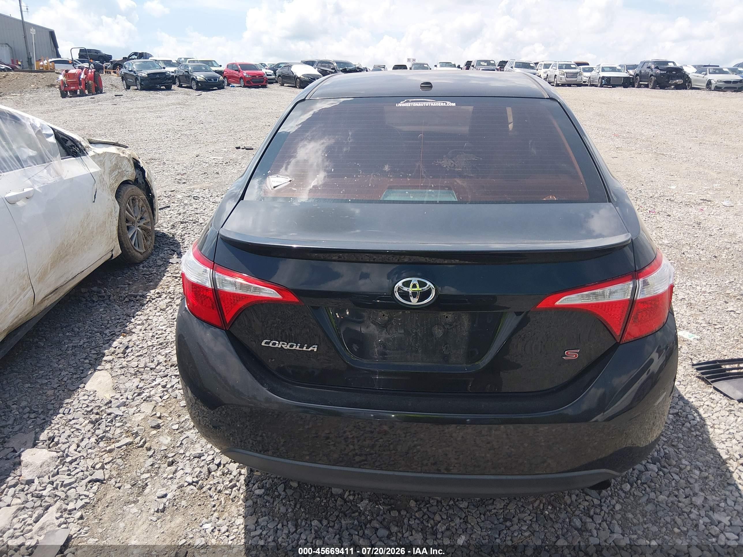 2015 Toyota Corolla S Plus Black vin: 2T1BURHE7FC463933