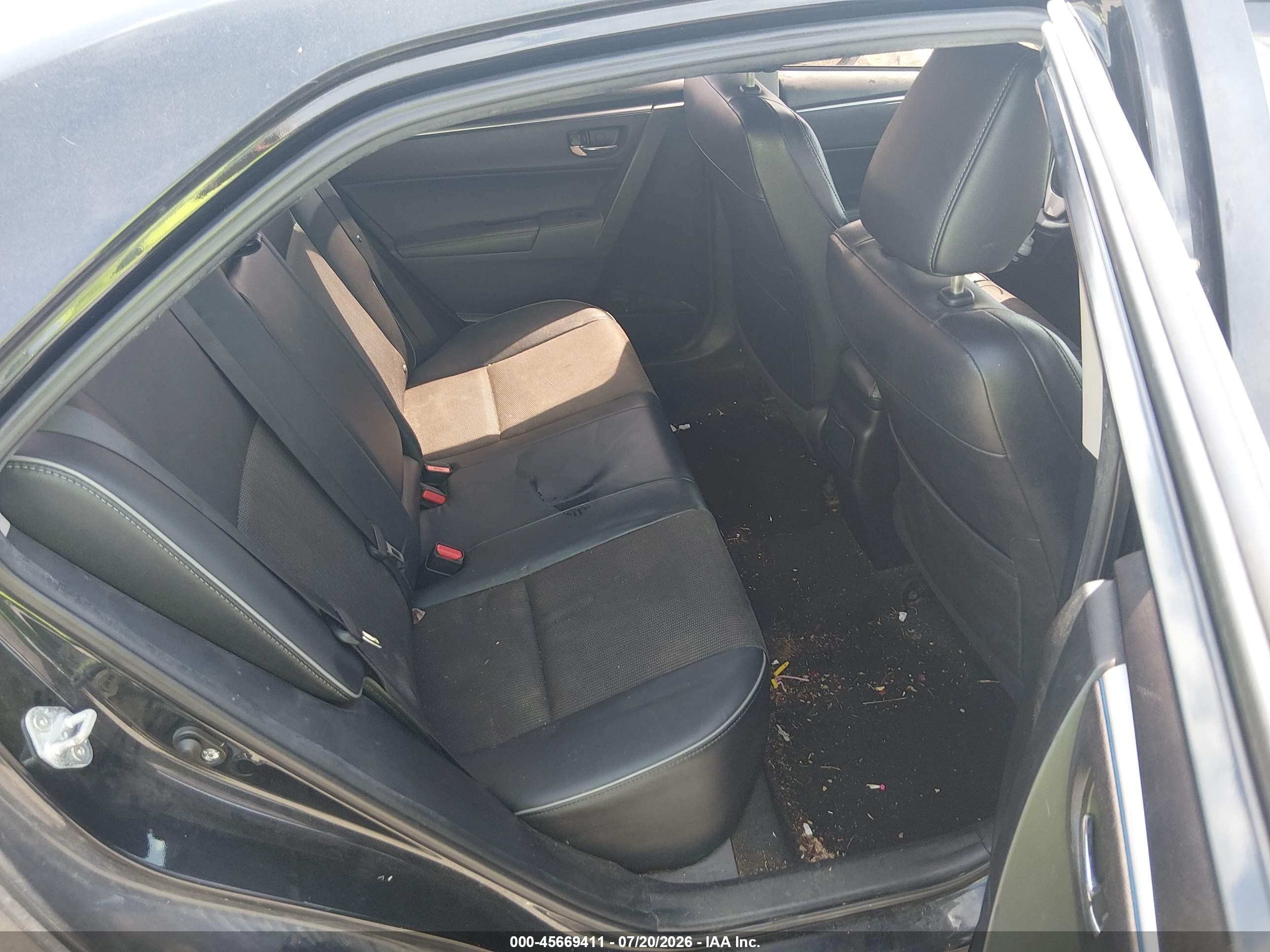 2015 Toyota Corolla S Plus Black vin: 2T1BURHE7FC463933