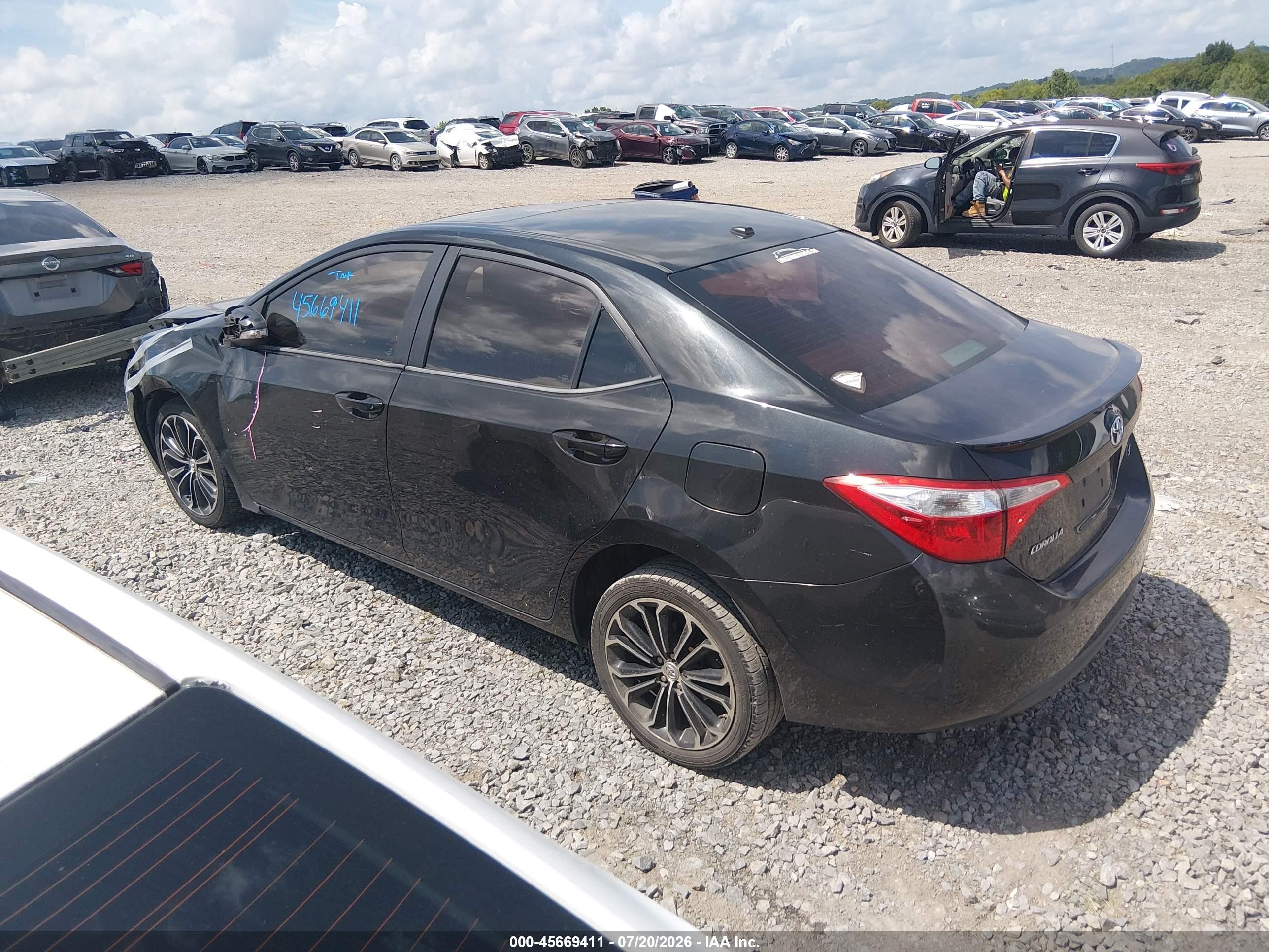 2015 Toyota Corolla S Plus Black vin: 2T1BURHE7FC463933