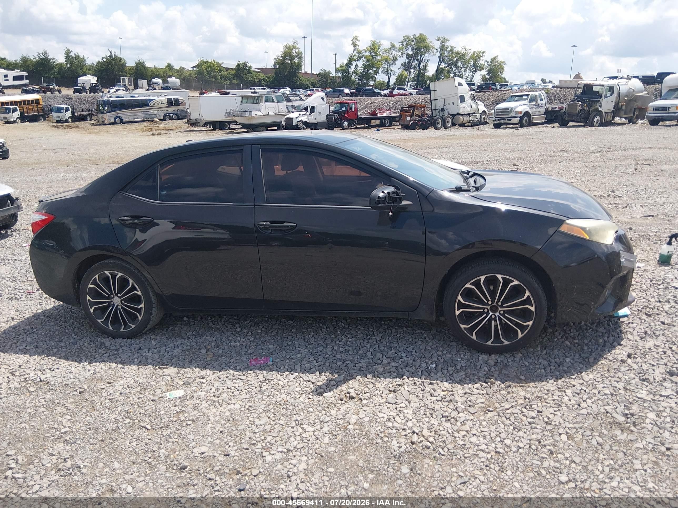 2015 Toyota Corolla S Plus Black vin: 2T1BURHE7FC463933