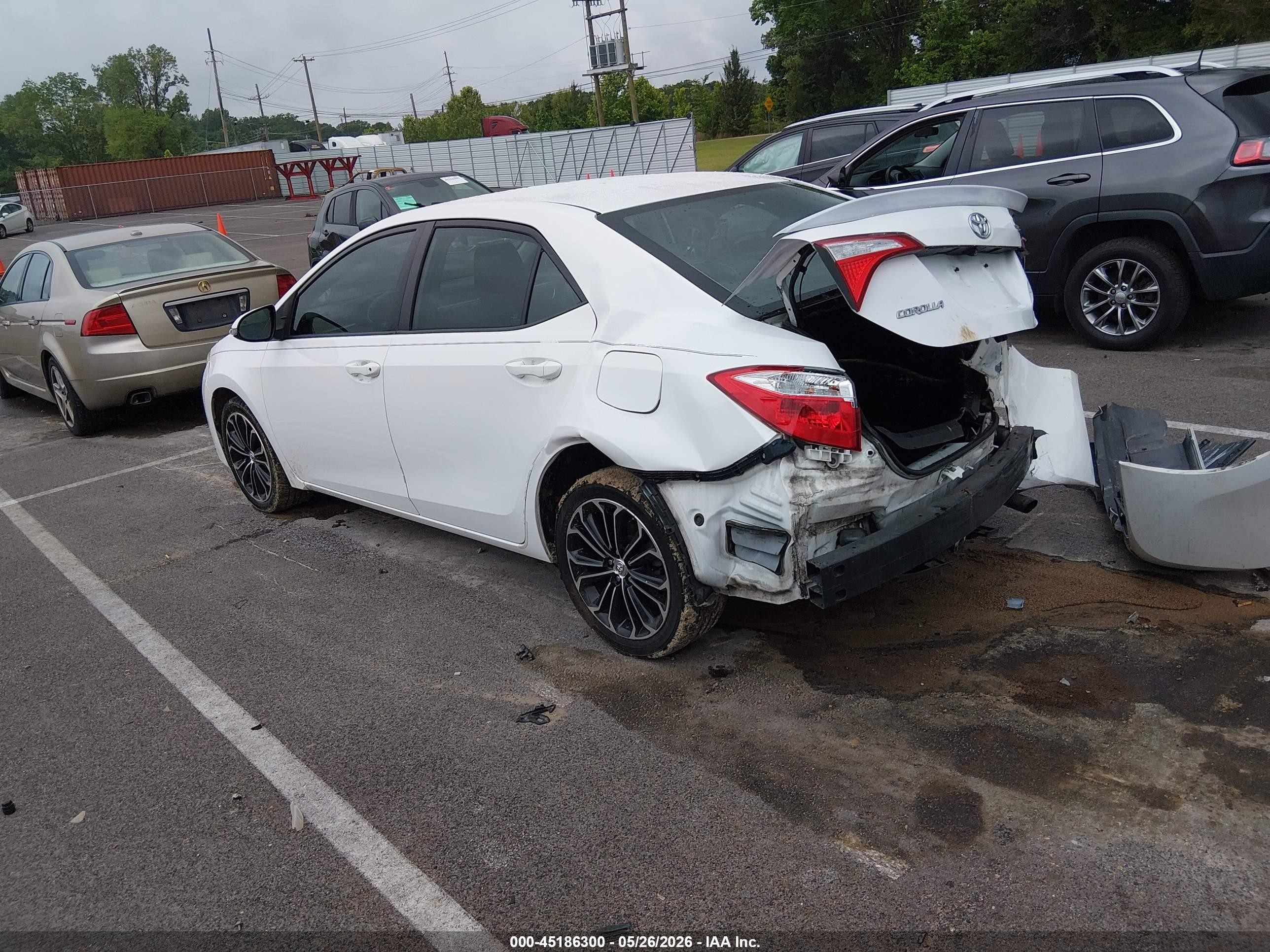 2015 Toyota Corolla S Plus White vin: 2T1BURHE7FC466671