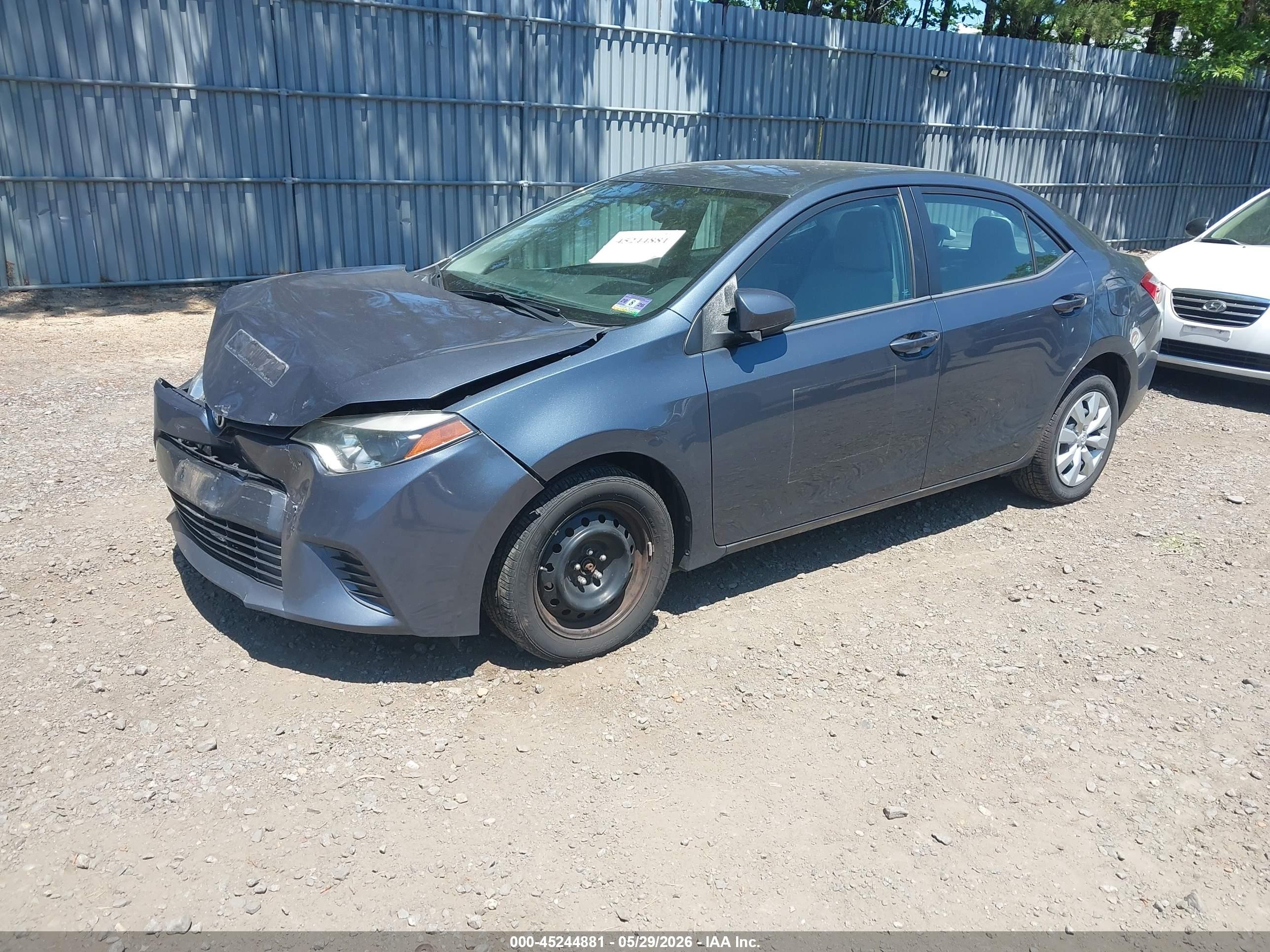 2015 Toyota Corolla Le Gray vin: 2T1BURHE7FC475354