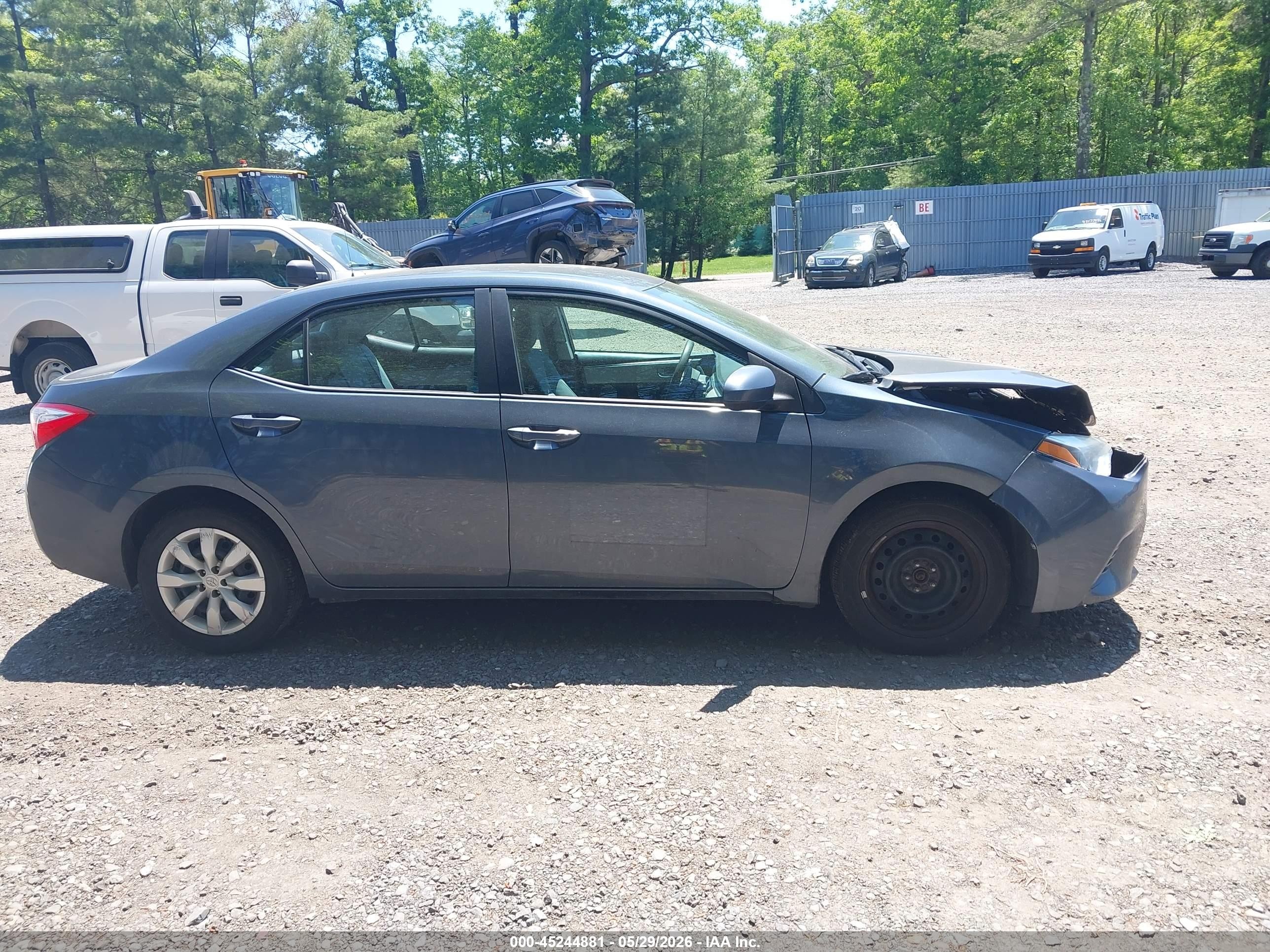 2015 Toyota Corolla Le Gray vin: 2T1BURHE7FC475354