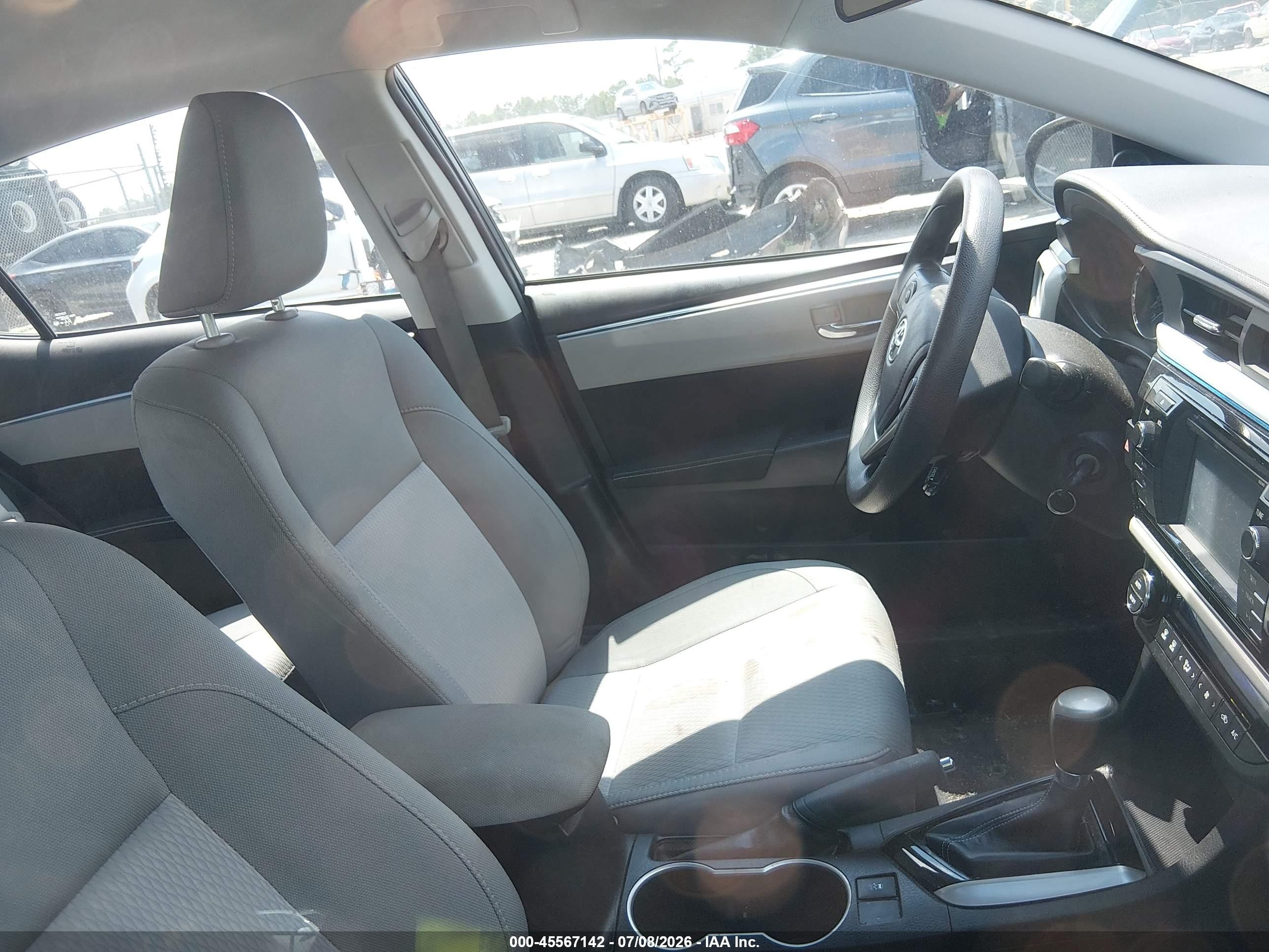 2015 Toyota Corolla Le Gray vin: 2T1BURHE7FC481218