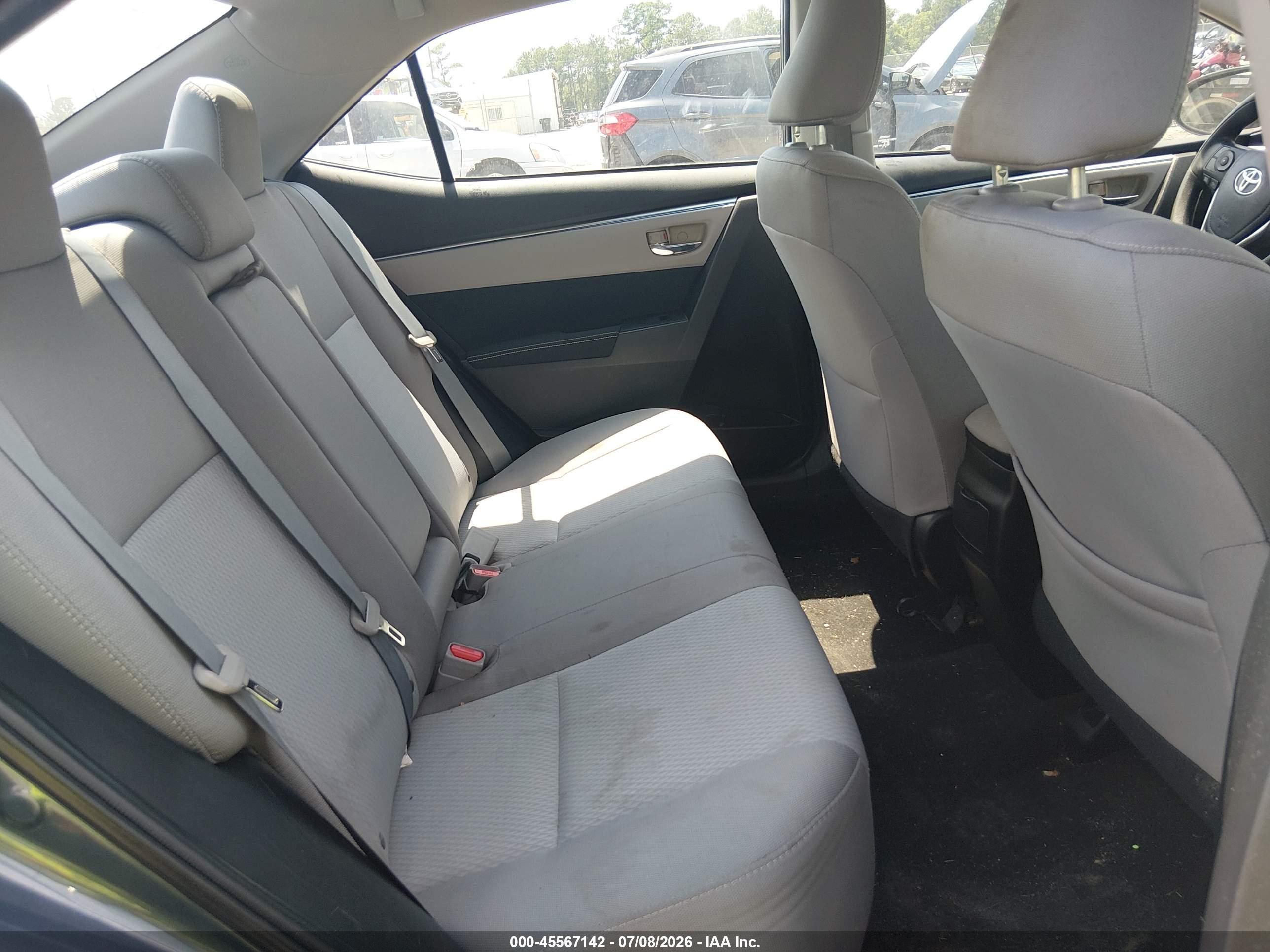 2015 Toyota Corolla Le Gray vin: 2T1BURHE7FC481218