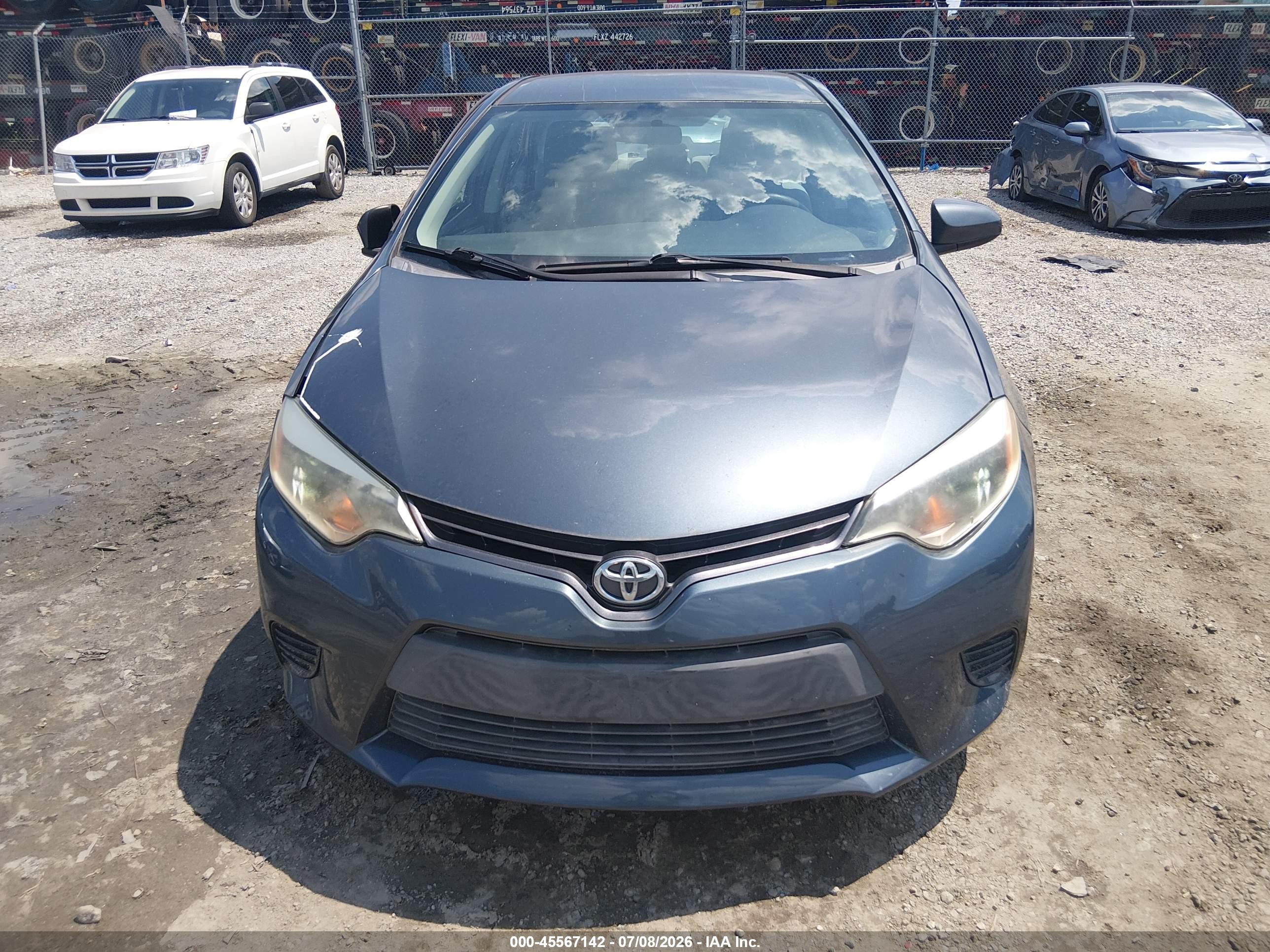 2015 Toyota Corolla Le Gray vin: 2T1BURHE7FC481218