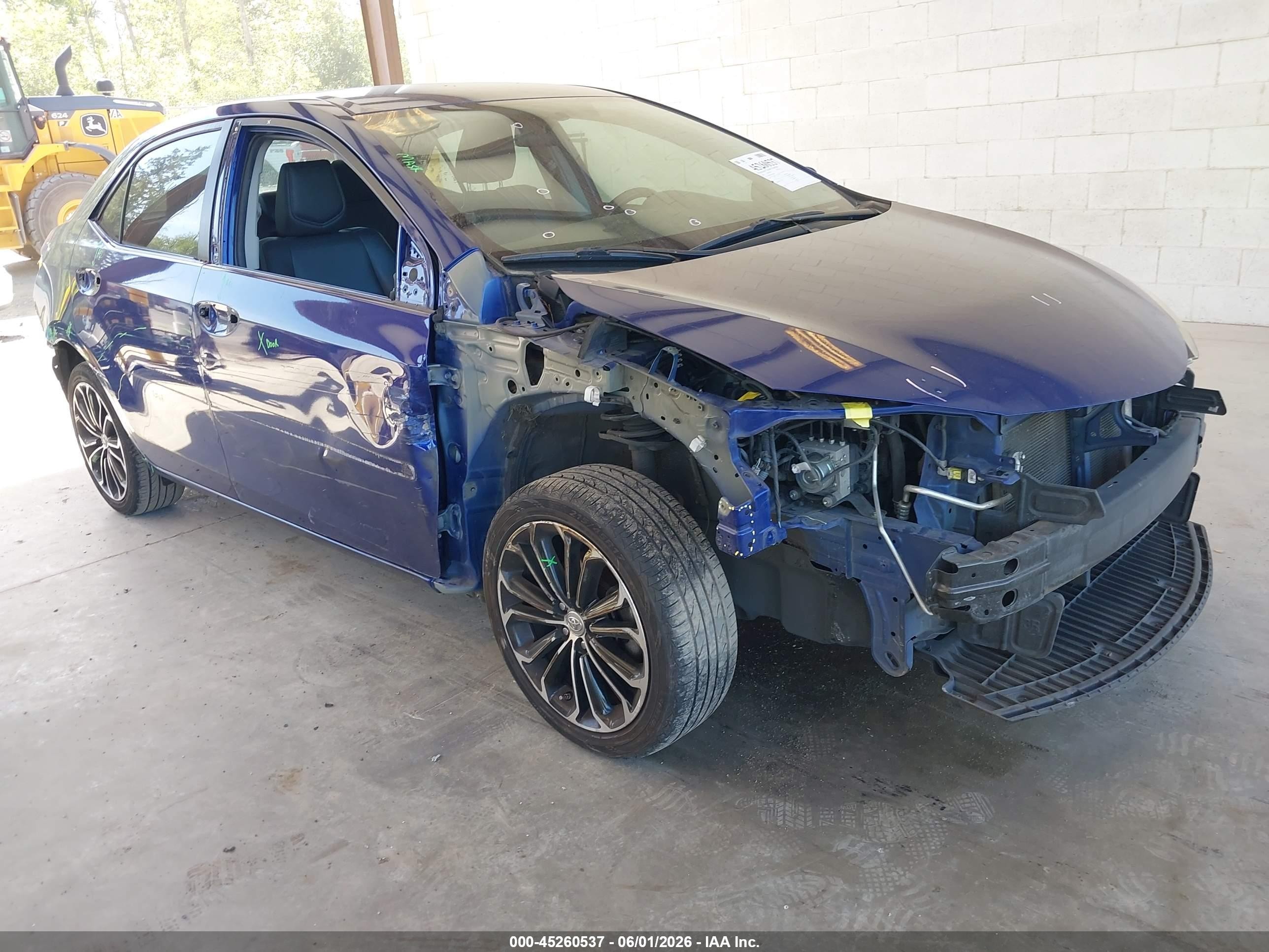 2016 Toyota Corolla S Plus Blue vin: 2T1BURHE7GC503980