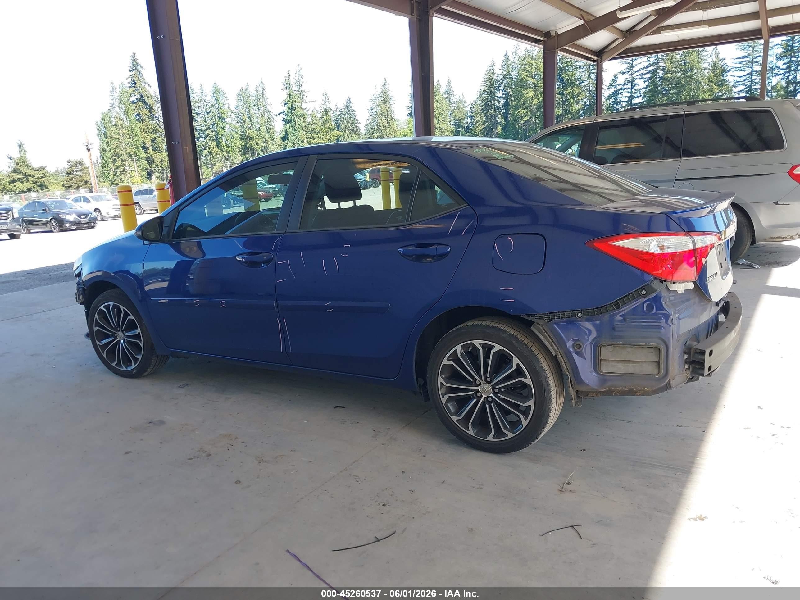 2016 Toyota Corolla S Plus Blue vin: 2T1BURHE7GC503980